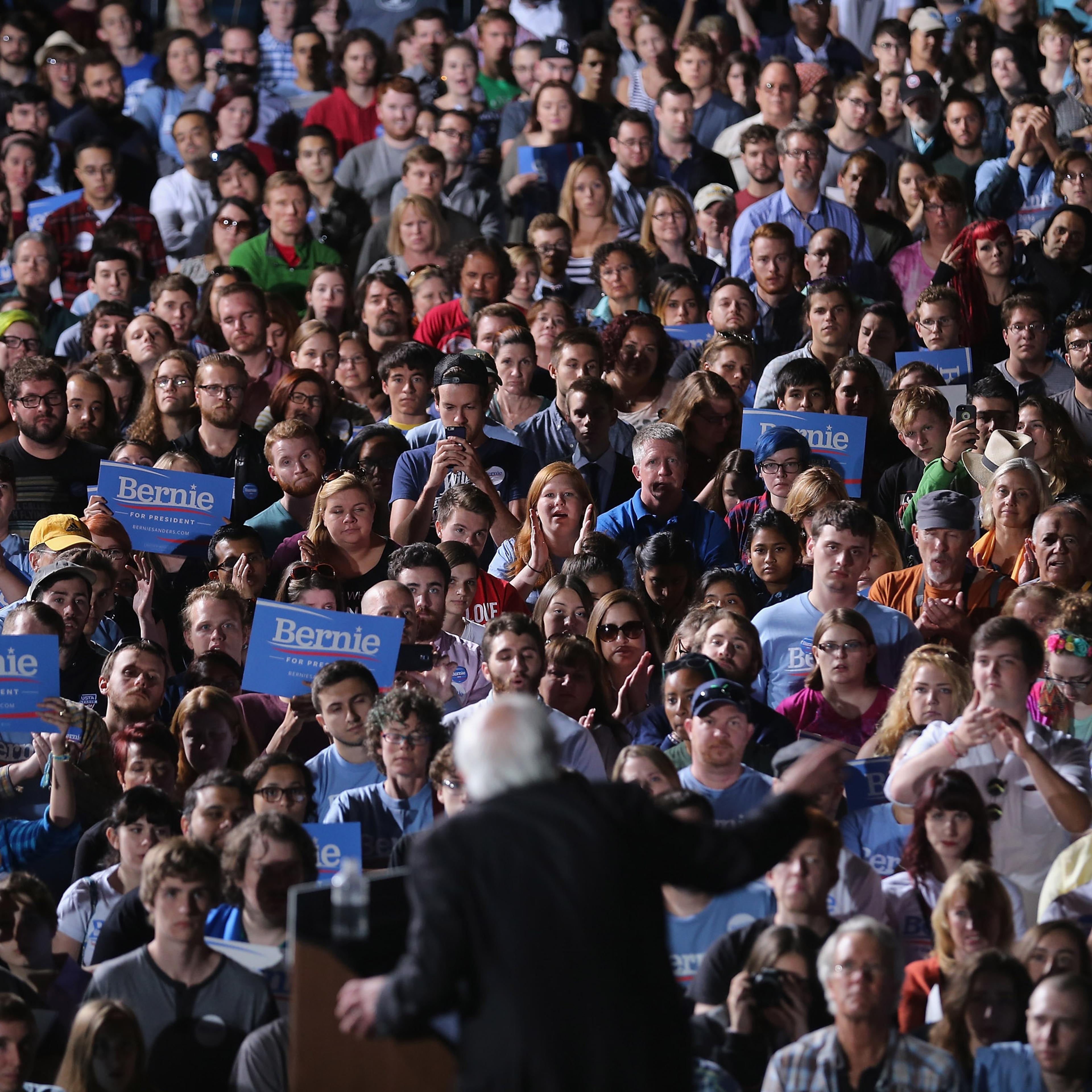 Bernie Sanders Holds Campaign Rally At Virginia Fairground