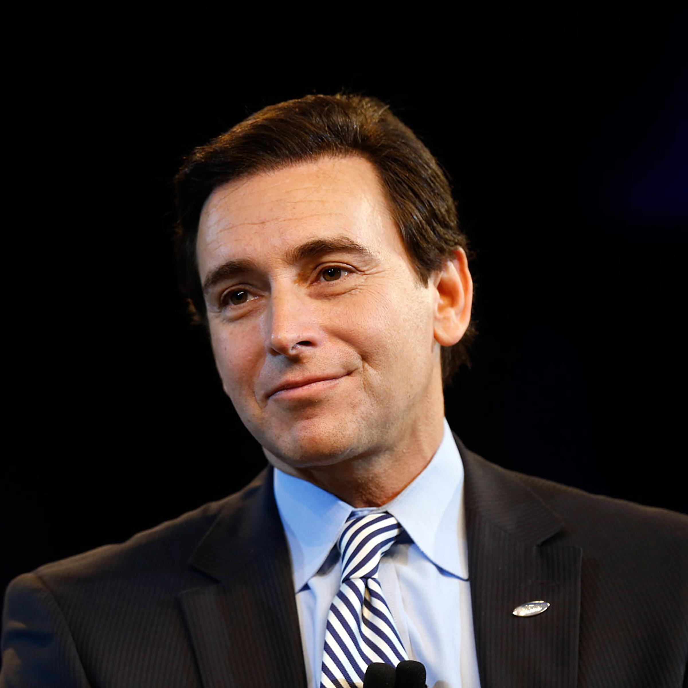 Ford Motor Company Chief Operating Officer Mark Fields speaks during a news conference in Dearborn, Mich., May 1, 2014.