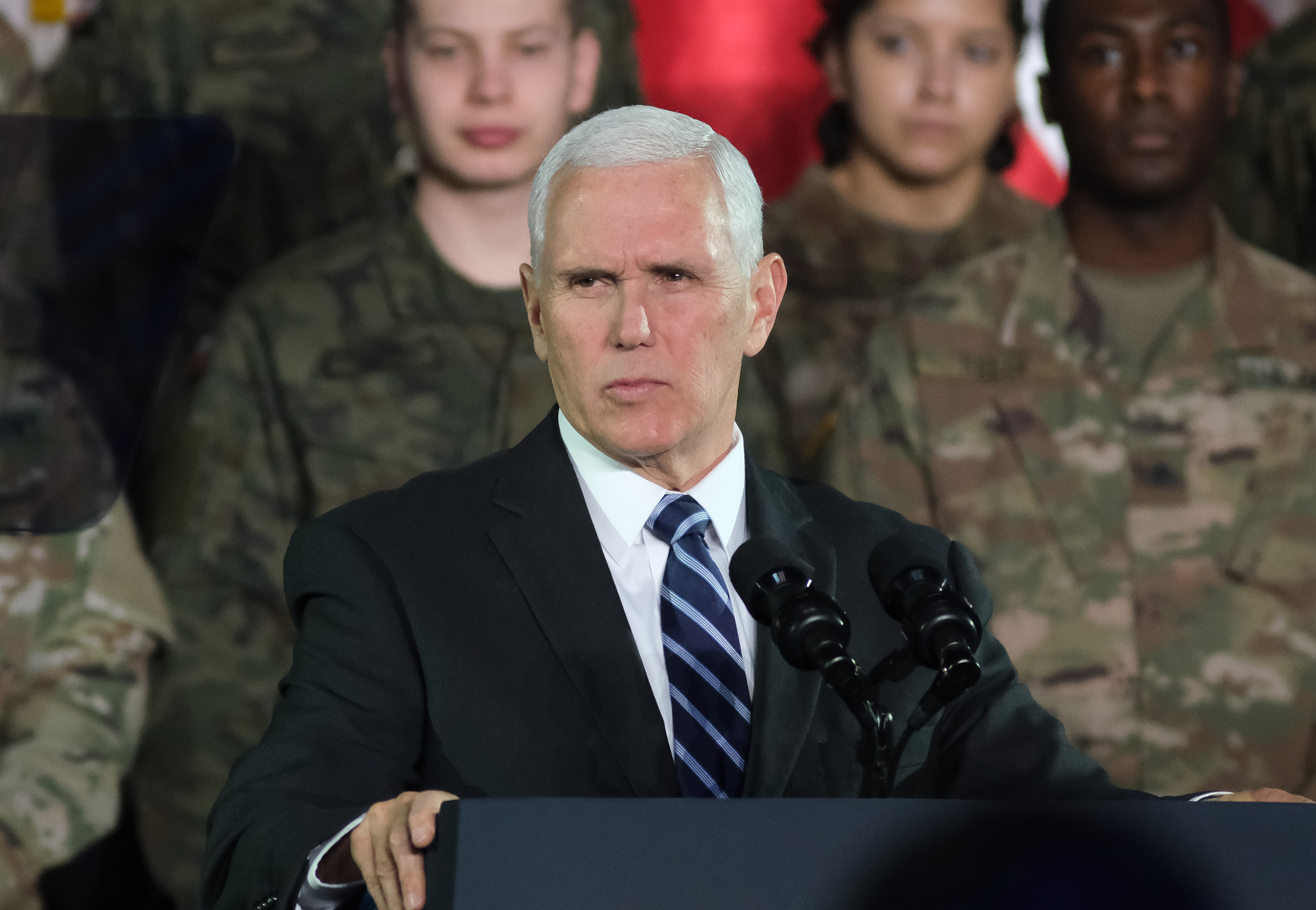 U.S. Vice President Pence Visits Warsaw Military Base