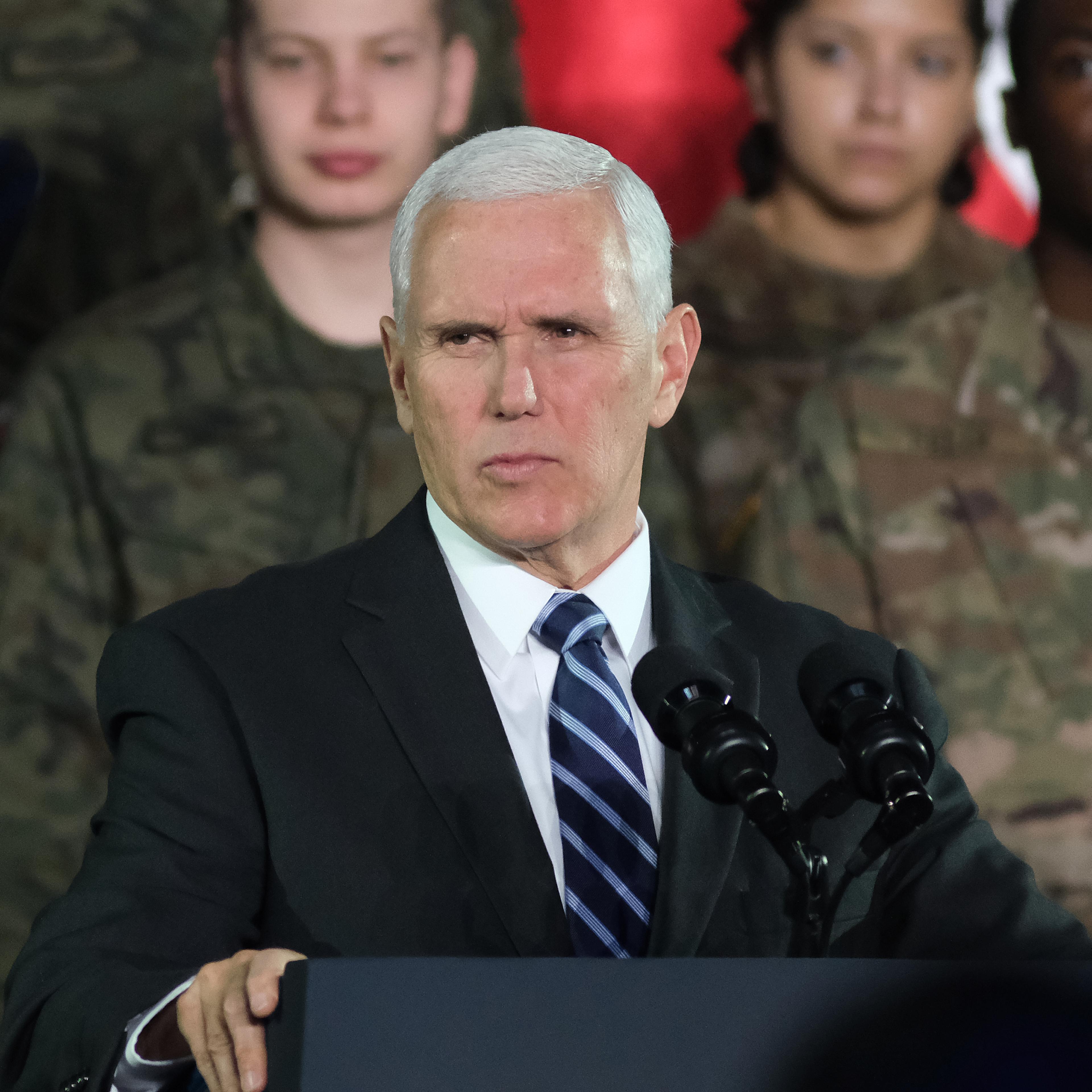 U.S. Vice President Pence Visits Warsaw Military Base