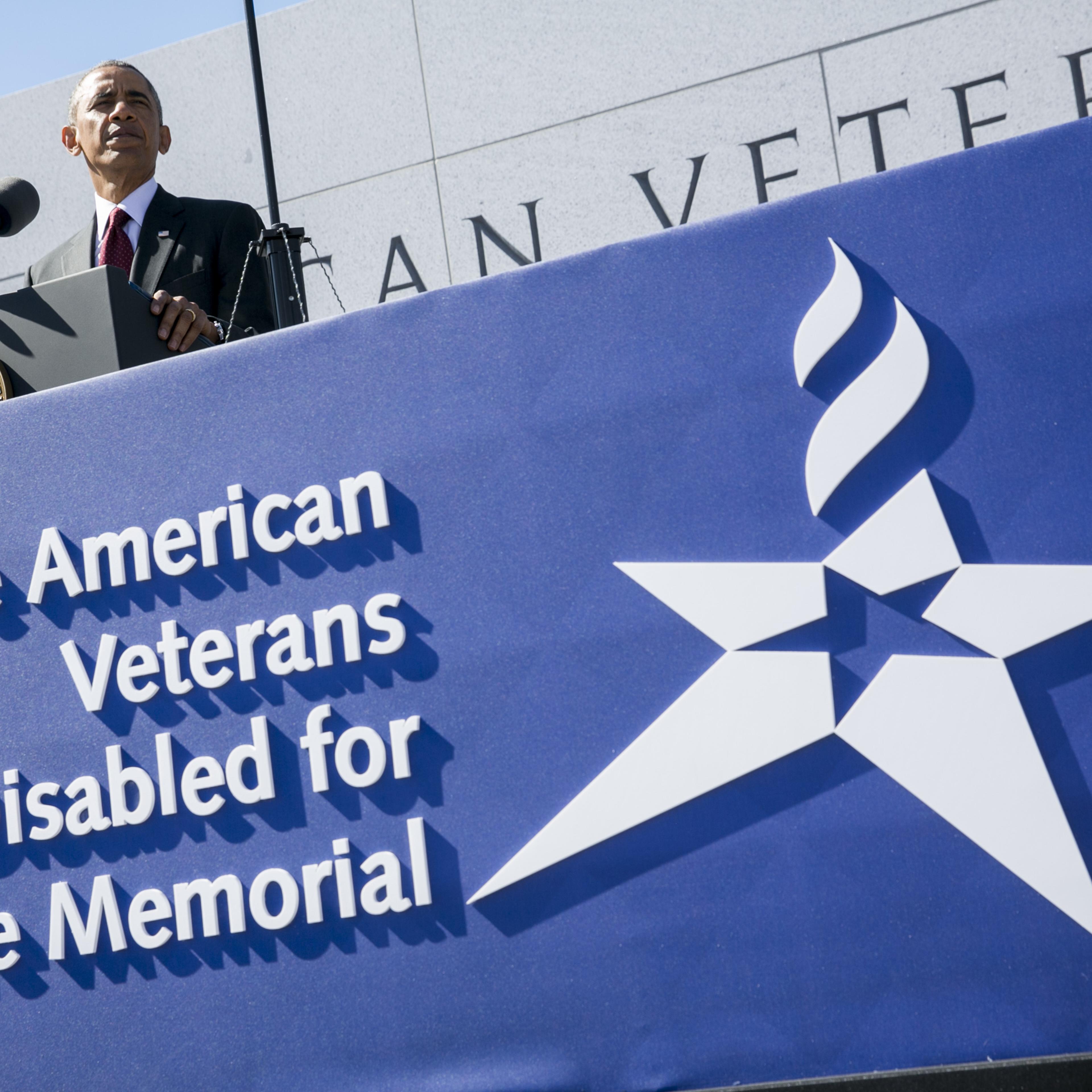 Obama Speaks At Disabled Veterans Memorial Dedication