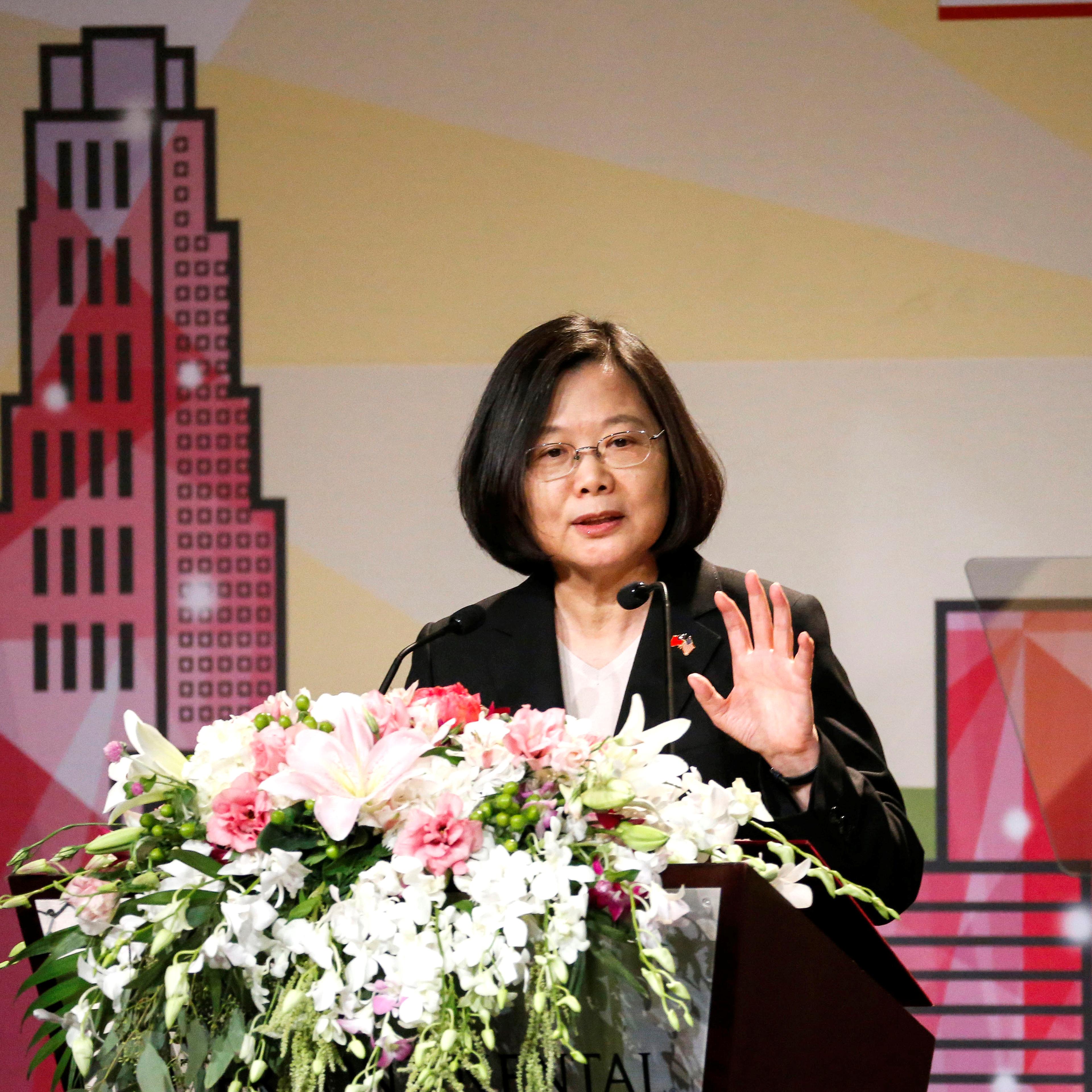 Taiwanese President Tsai Ing-wen attends the Los Angeles Overseas Chinese Banquet during visit in Los Angeles
