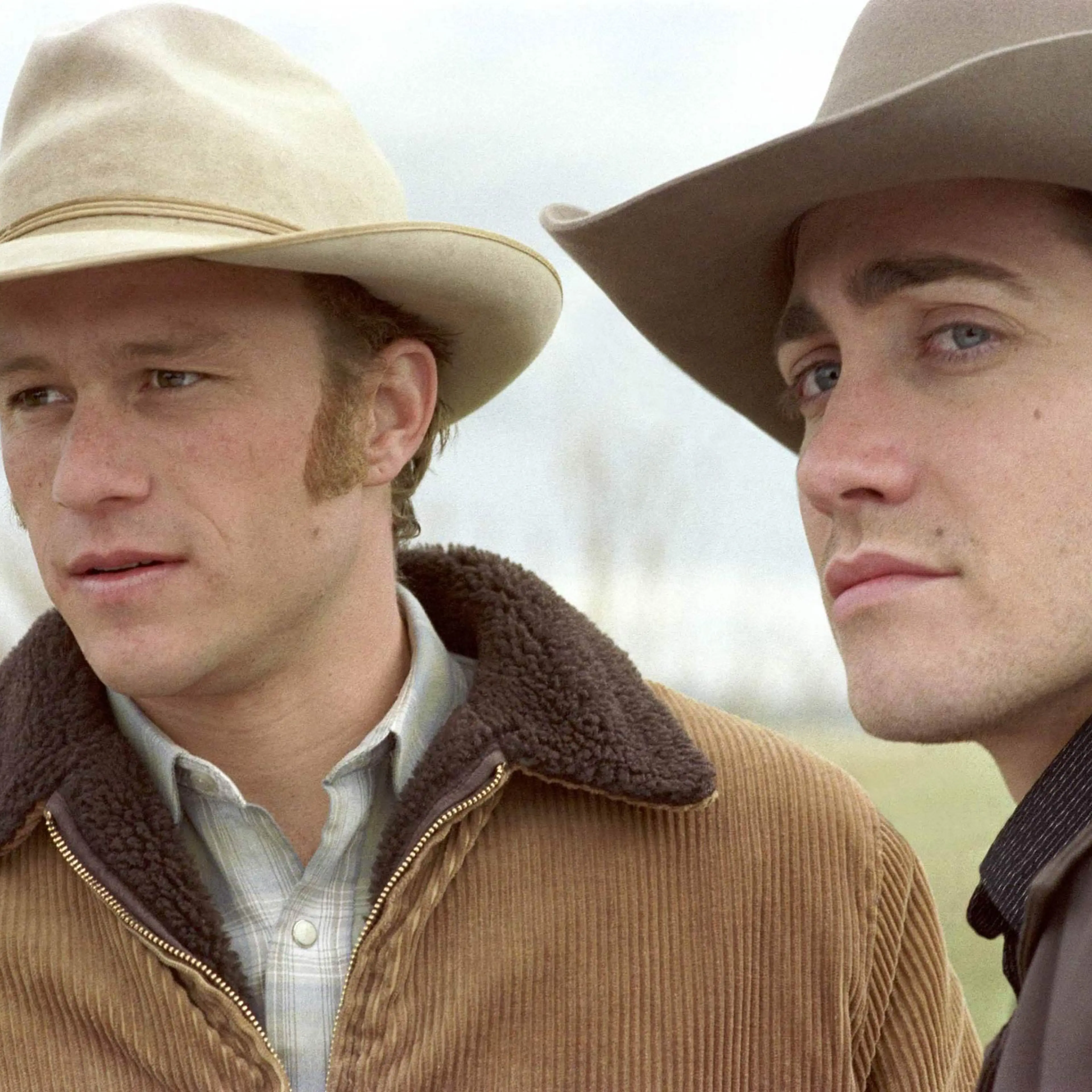 Heath Ledger and Jake Gyllenhaal in <em>Brokeback Mountain</em>.