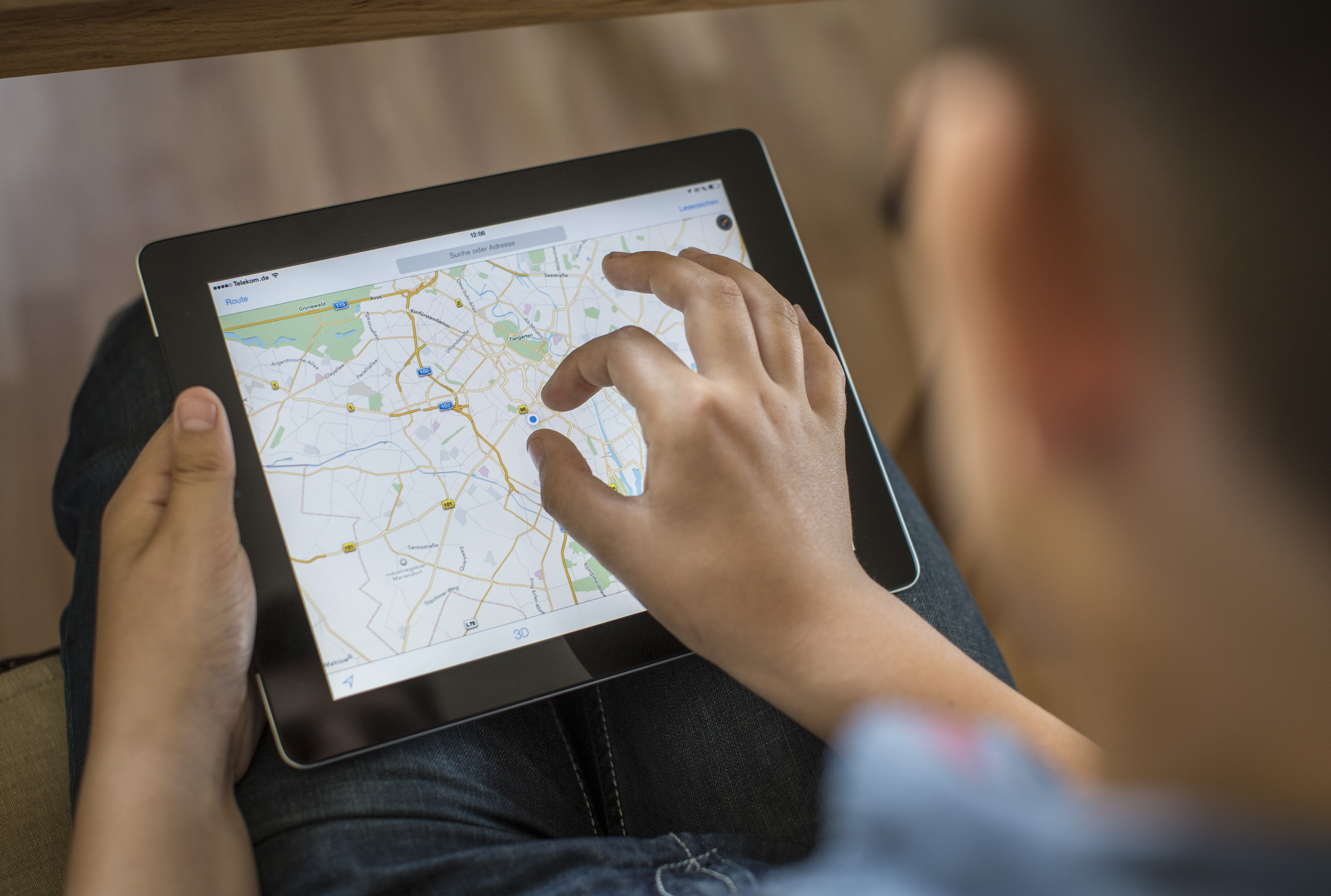 Google Maps shown on an iPad on June 9, 2014 in Berlin, Germany.