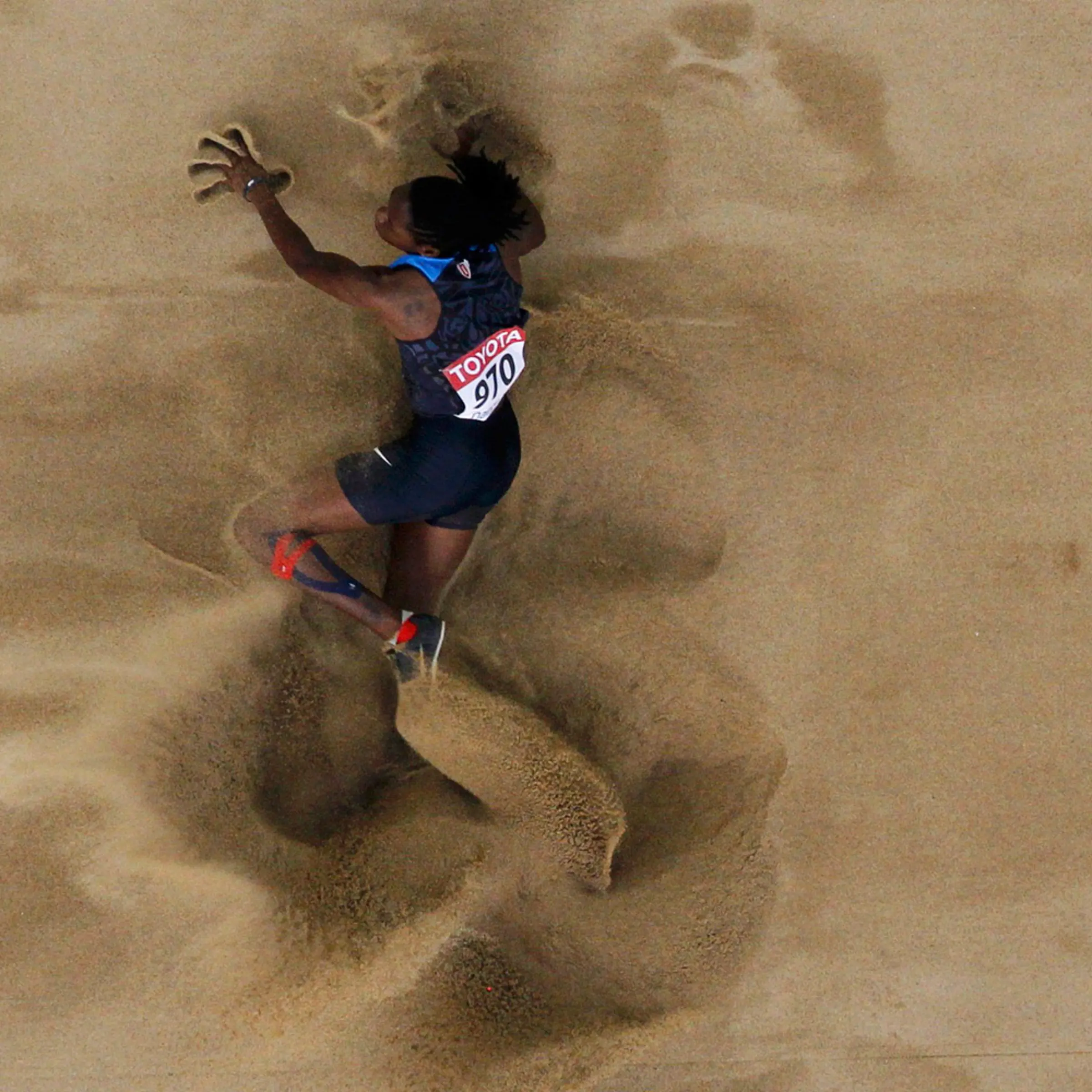 Brittney Reese of the U.S. competes during the women's long jump final at the IAAF World Championships in Daegu, South Korea, August 28, 2011.