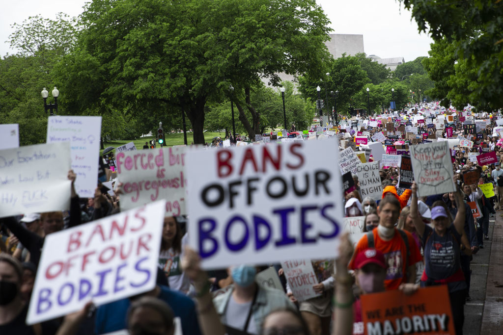 Demonstrators Attend Nationwide Day Of Action For Abortion Rights