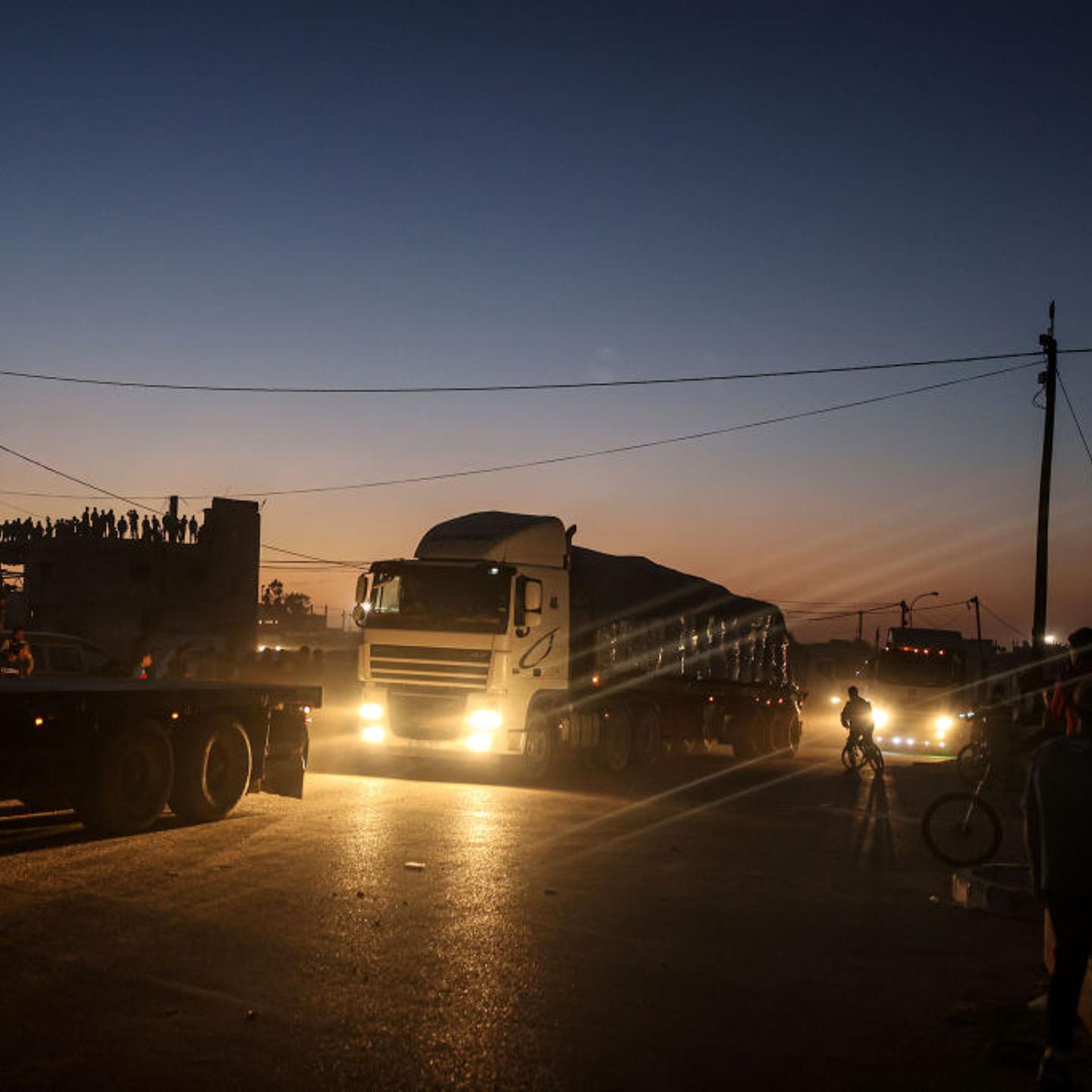 Gaza aid truck Rafah