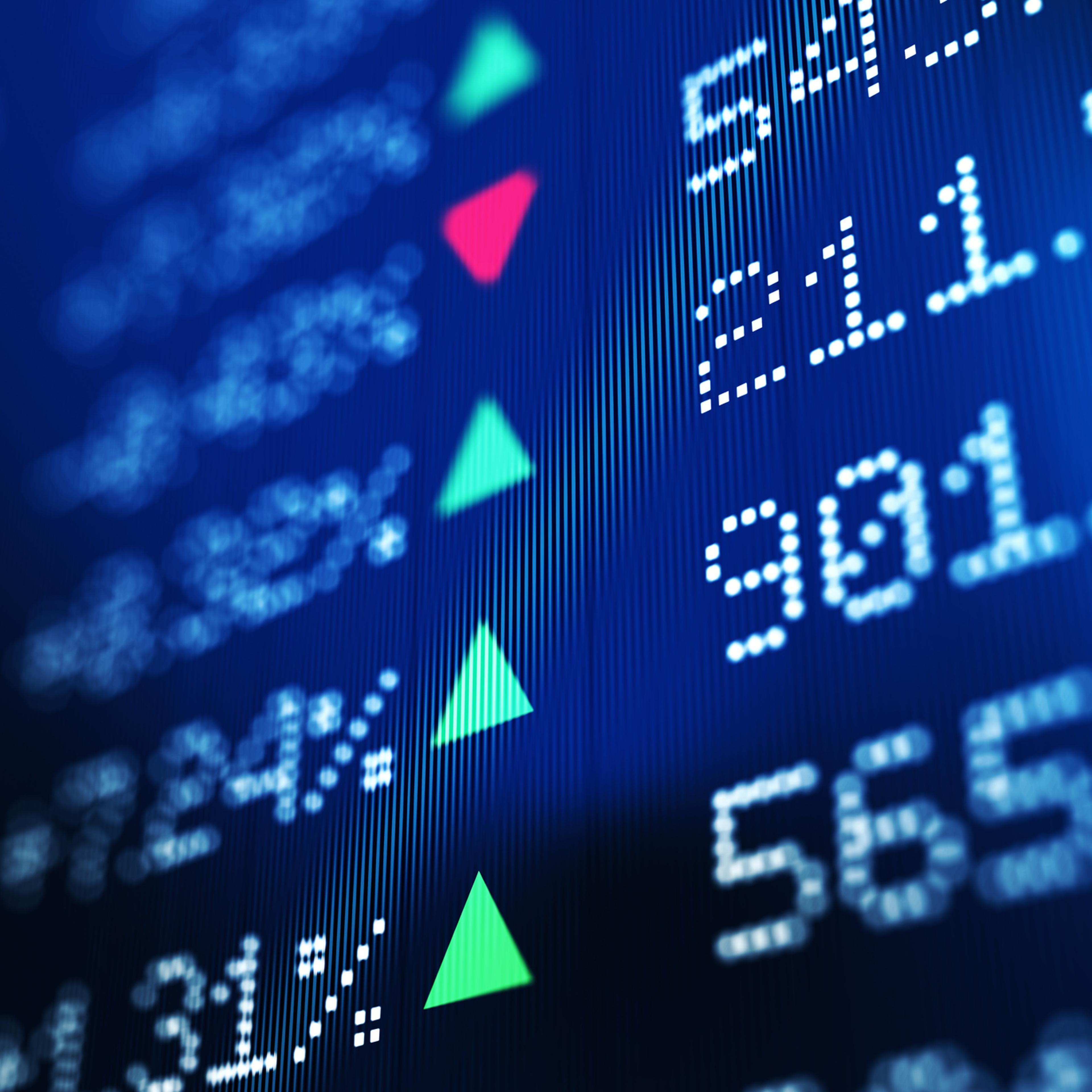 Financial and Technical Data Analysis Graph Showing Stock Market Trends