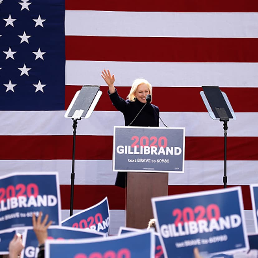 NEW YORK, NEW YORK - MARCH 24: Sen. Kirsten Gillibrand speaks during the kickoff rally on March 24, 2019 in New York City. (Photo by John Lamparski/Getty Images)