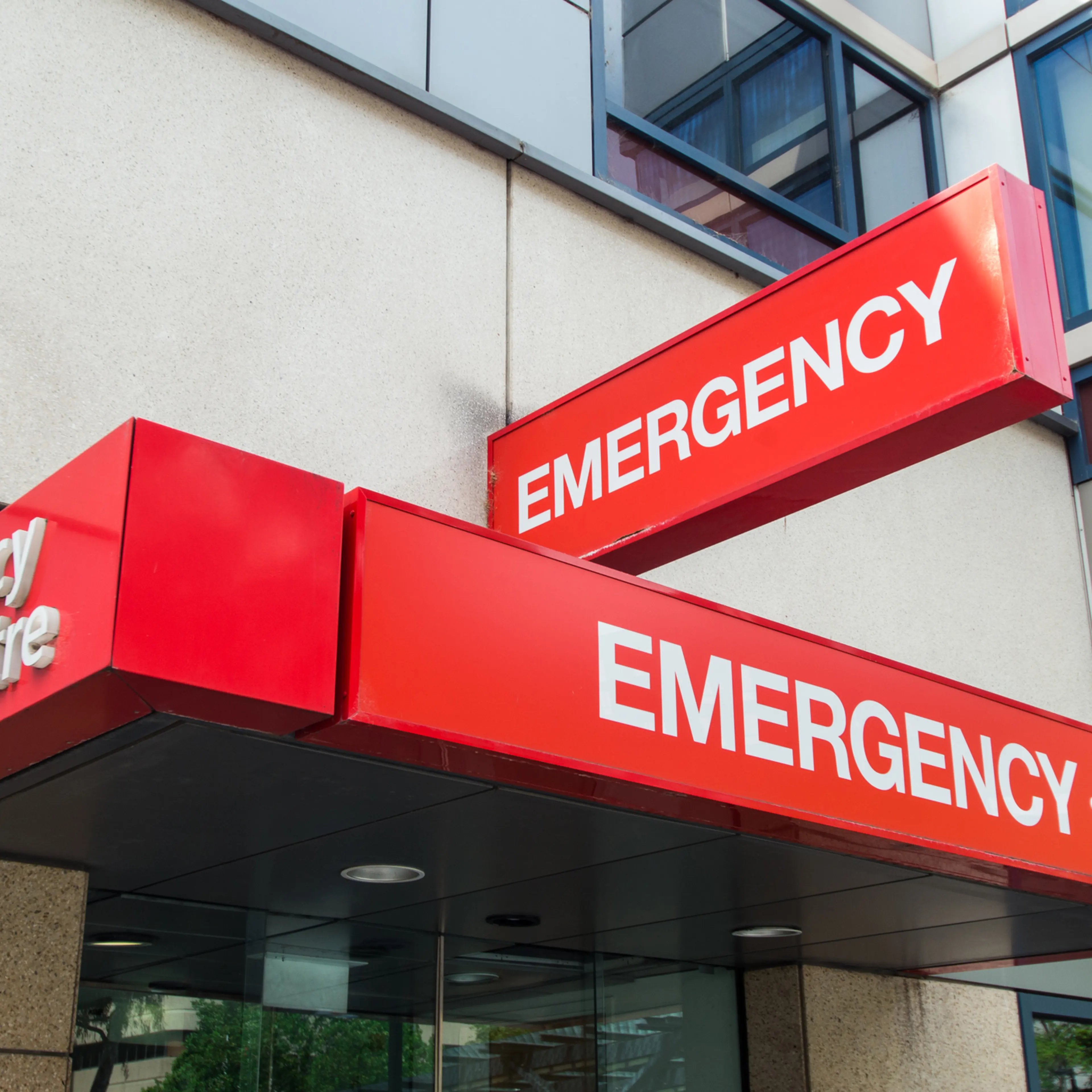Hospital emergency department entrance