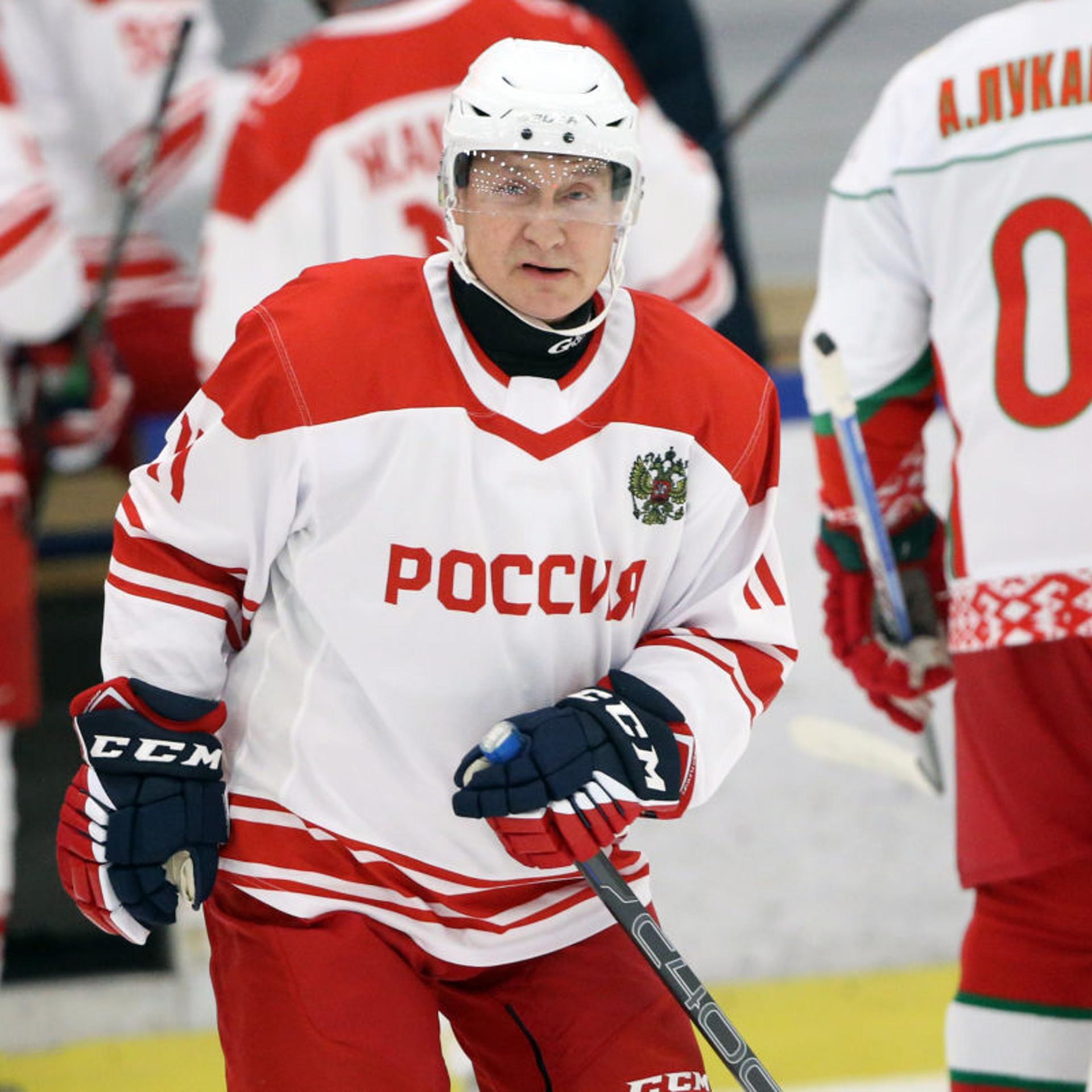 Russian President Putin And Belarussian Counterpart Lukashenko Play Friendly Hockey Match