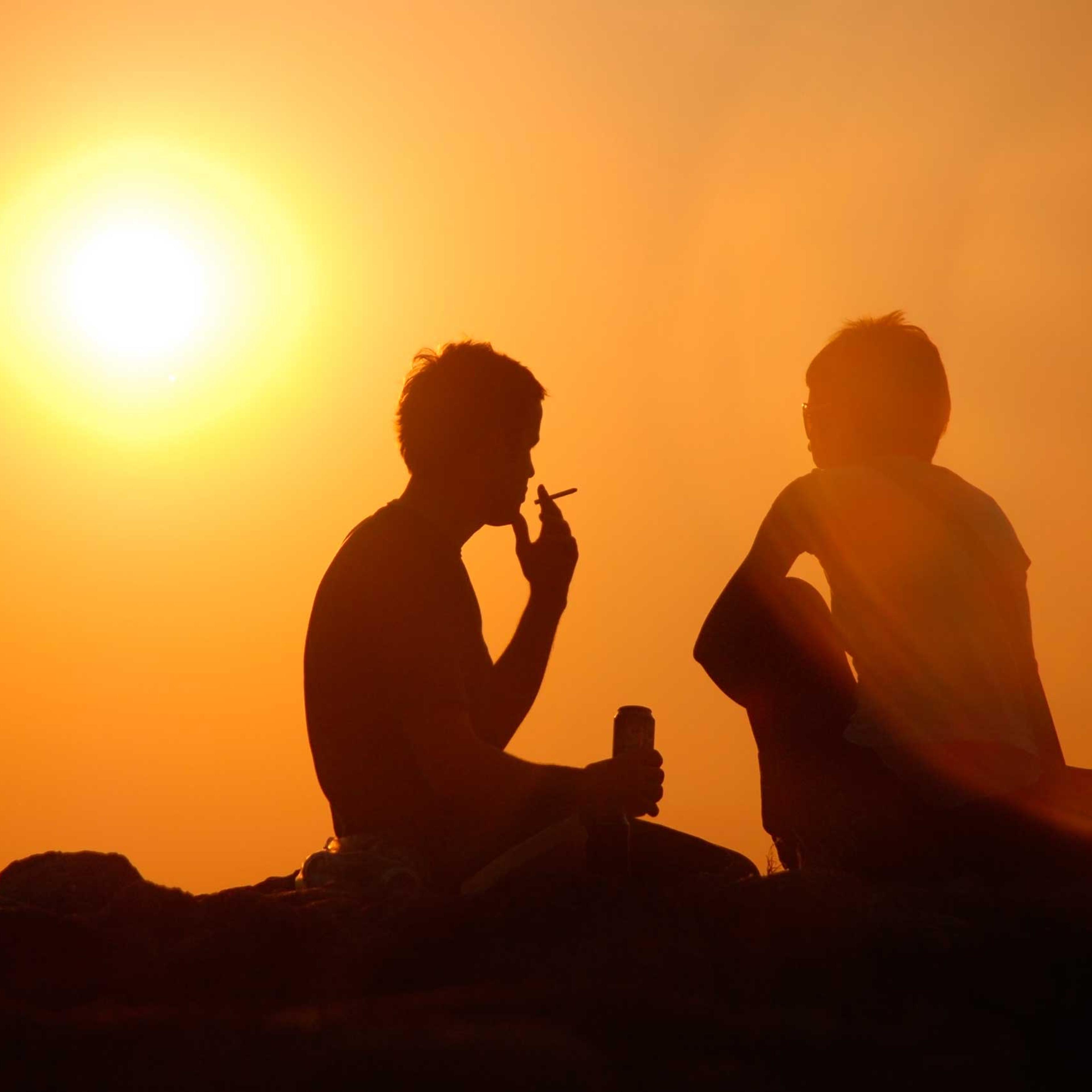 Teenager Smoking Cigarette Boys