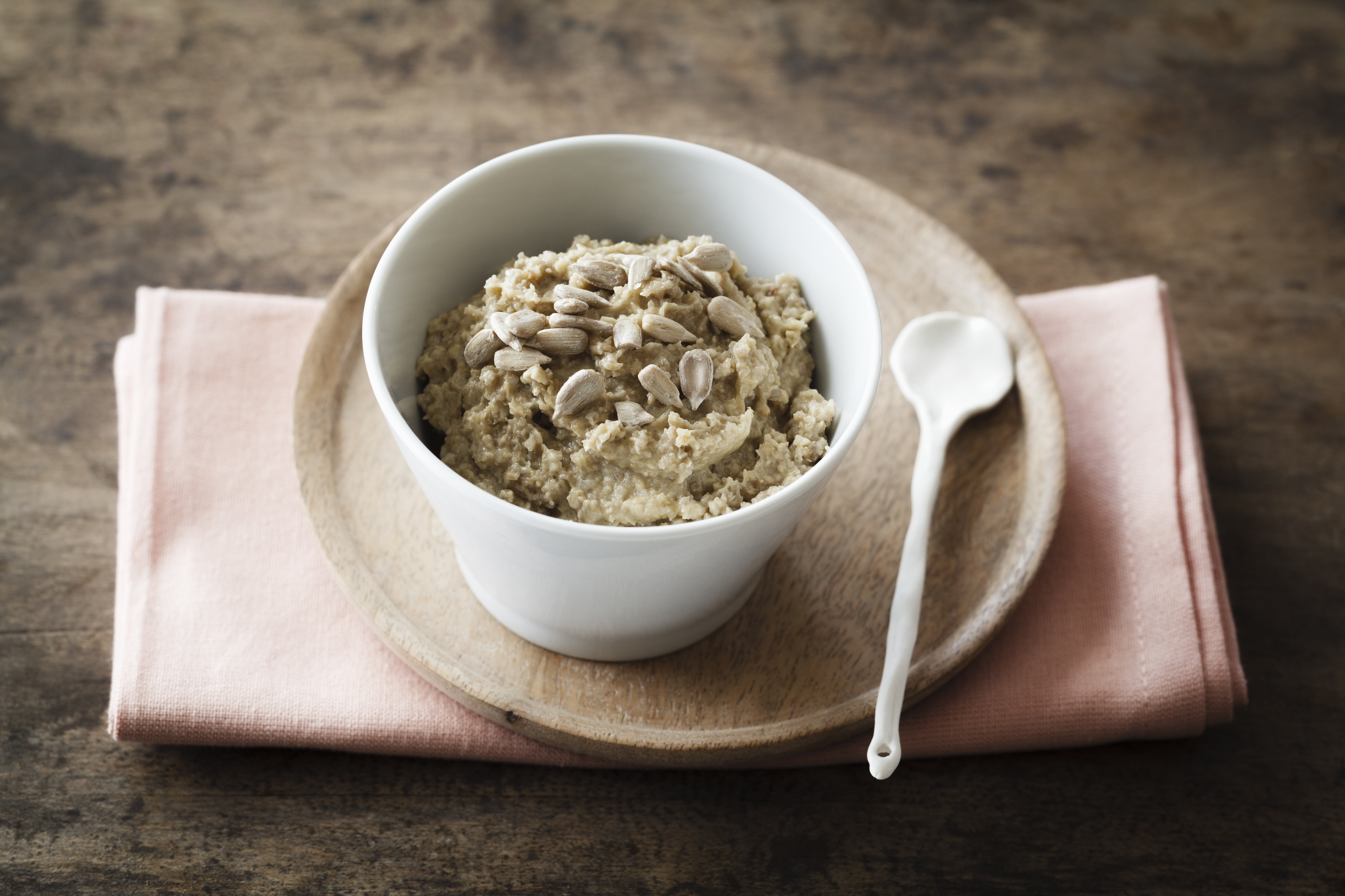 Homemade seed butter with sunflower seeds