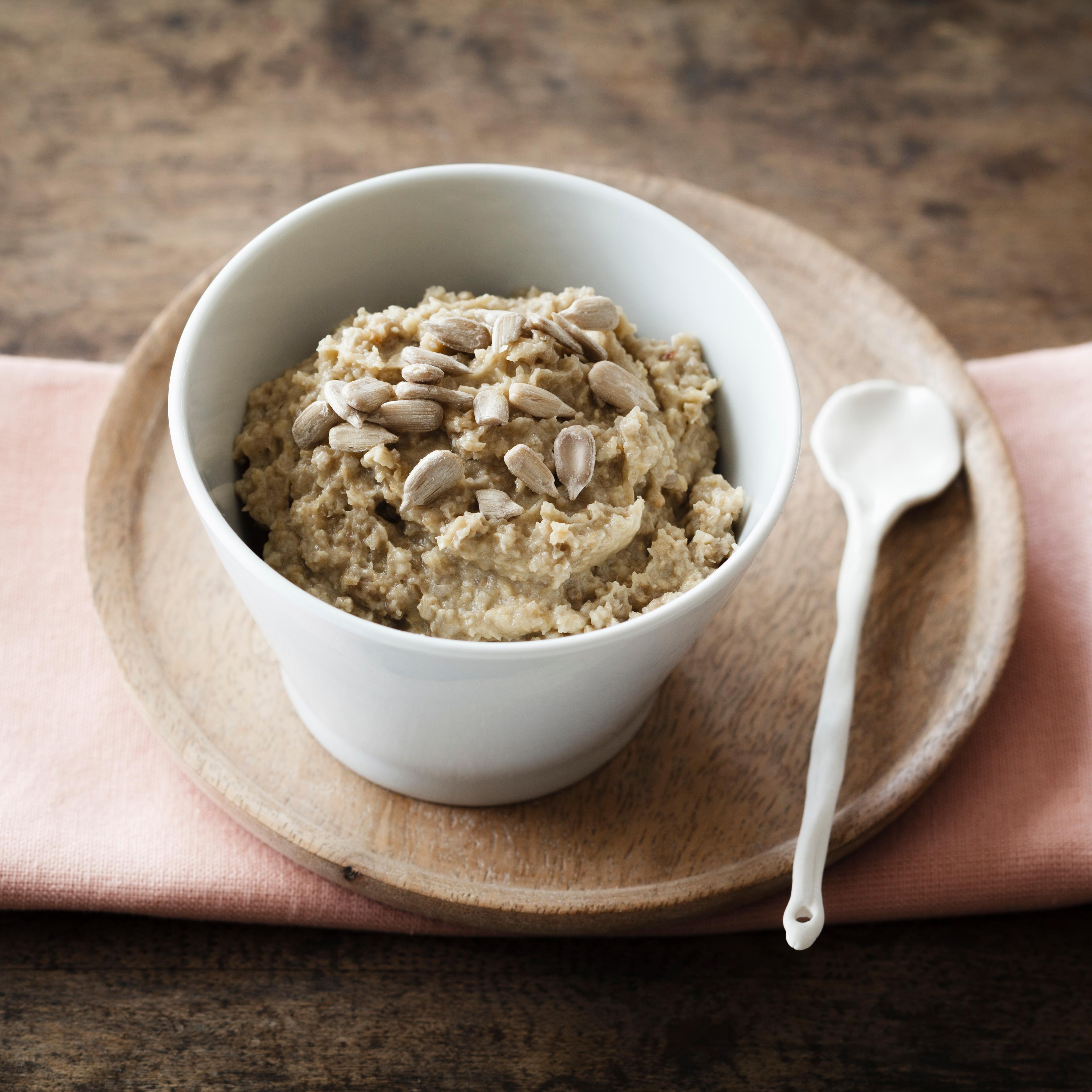 Homemade seed butter with sunflower seeds