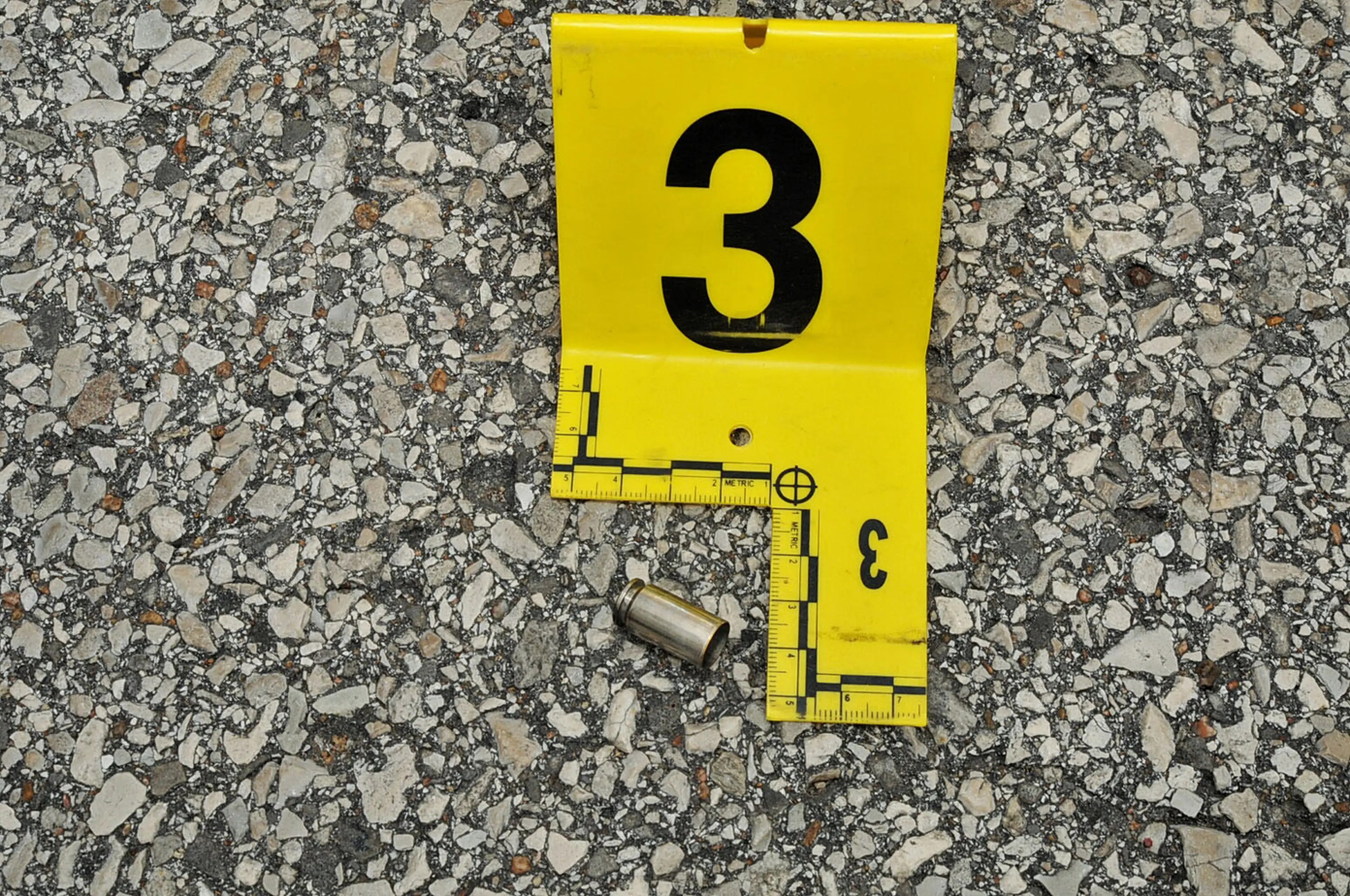 An undated evidence photograph made available by the St. Louis County prosecutors office on Nov. 25, 2014 shows the a bullet casing from the gun of Ferguson police officer Darren Wilson that was used in the shooting death of teenager Michael Brown in Aug