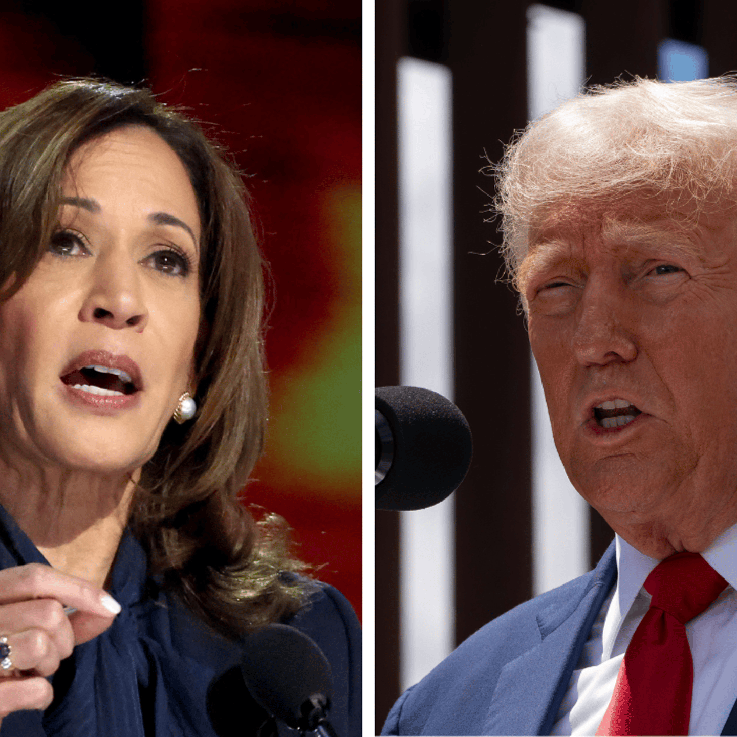 Democratic nominee Vice President Kamala Harris, and Republican nominee former President Donald Trump