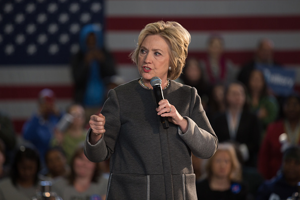 BROOKLYN, NY, UNITED STATES - 2016/05/04: Hillary Clinton speaks at Hillary Town Hall with Congresswomen Yvette Clarke and First lady of New York City Chirlane McCray. (Photo by Louise Wateridge/Pacific Press/LightRocket via Getty Images)