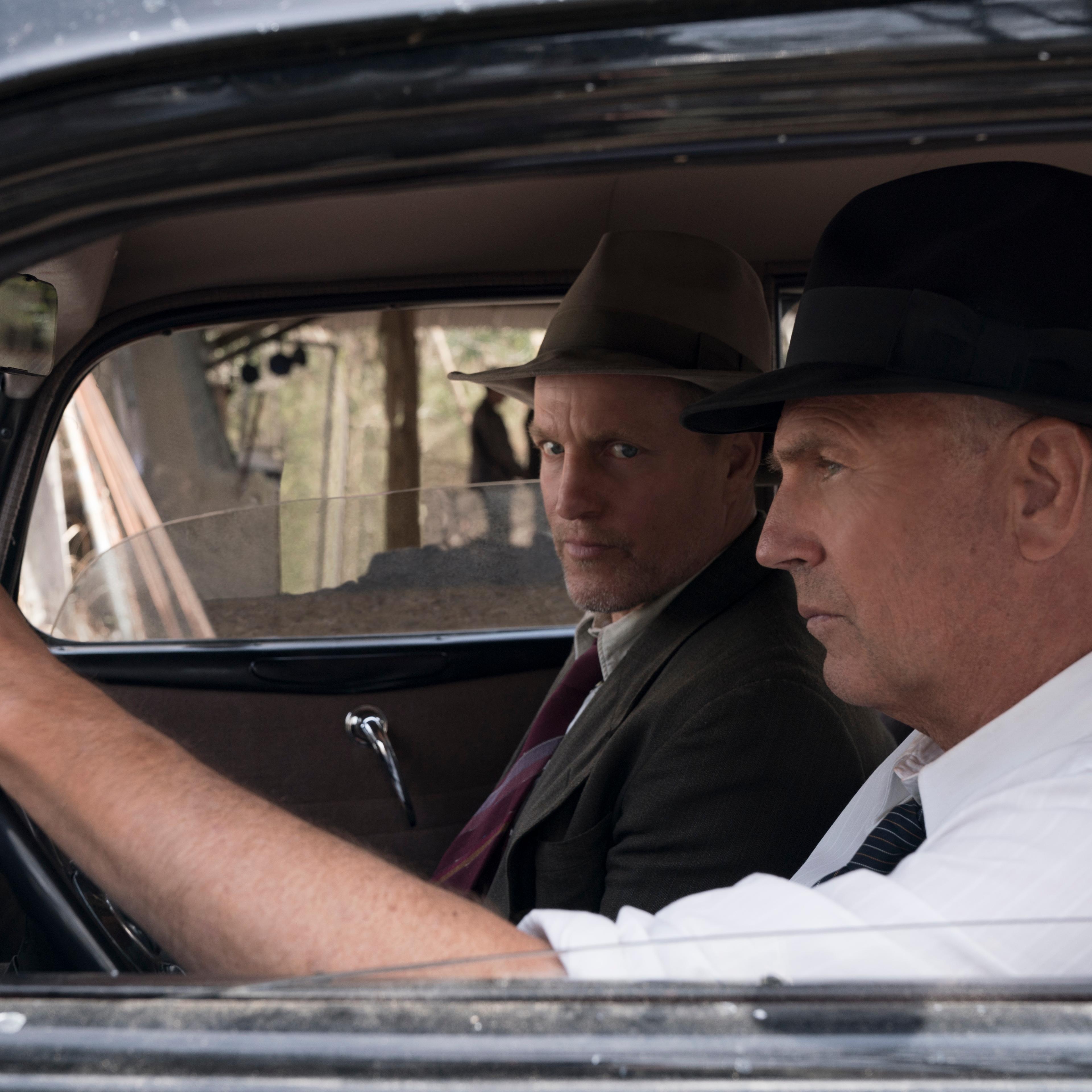THE HIGHWAYMEN (2019) - pictured L-R: Woody Harrleson ("Maney Gault")and Kevin Costner ("Frank Hamer") Photo by Hilary B Gayle / Courtesy of Netflix_DSC2612.dng