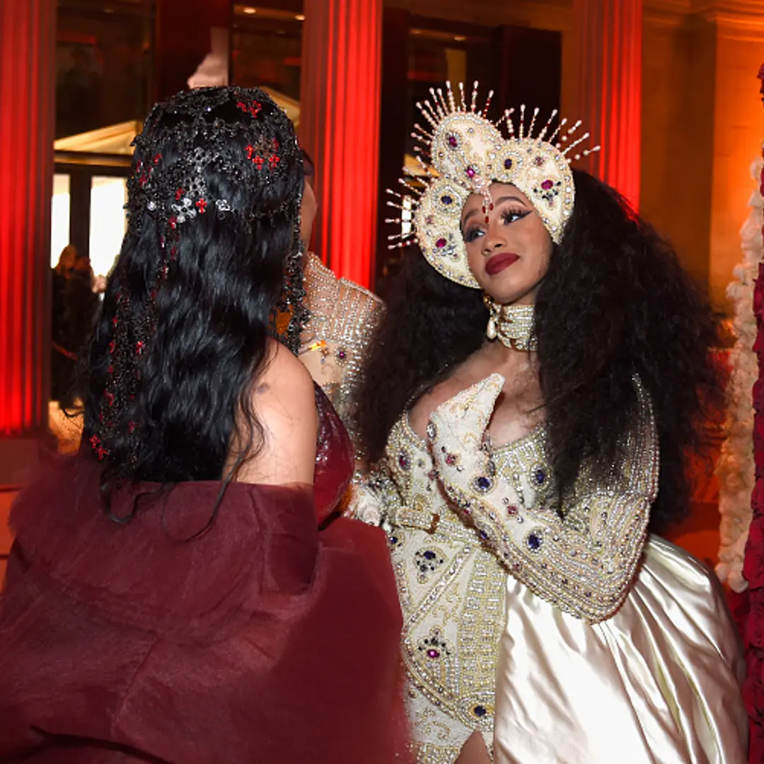 Nicki Minaj and Cardi B attend the 2018 Met Gala