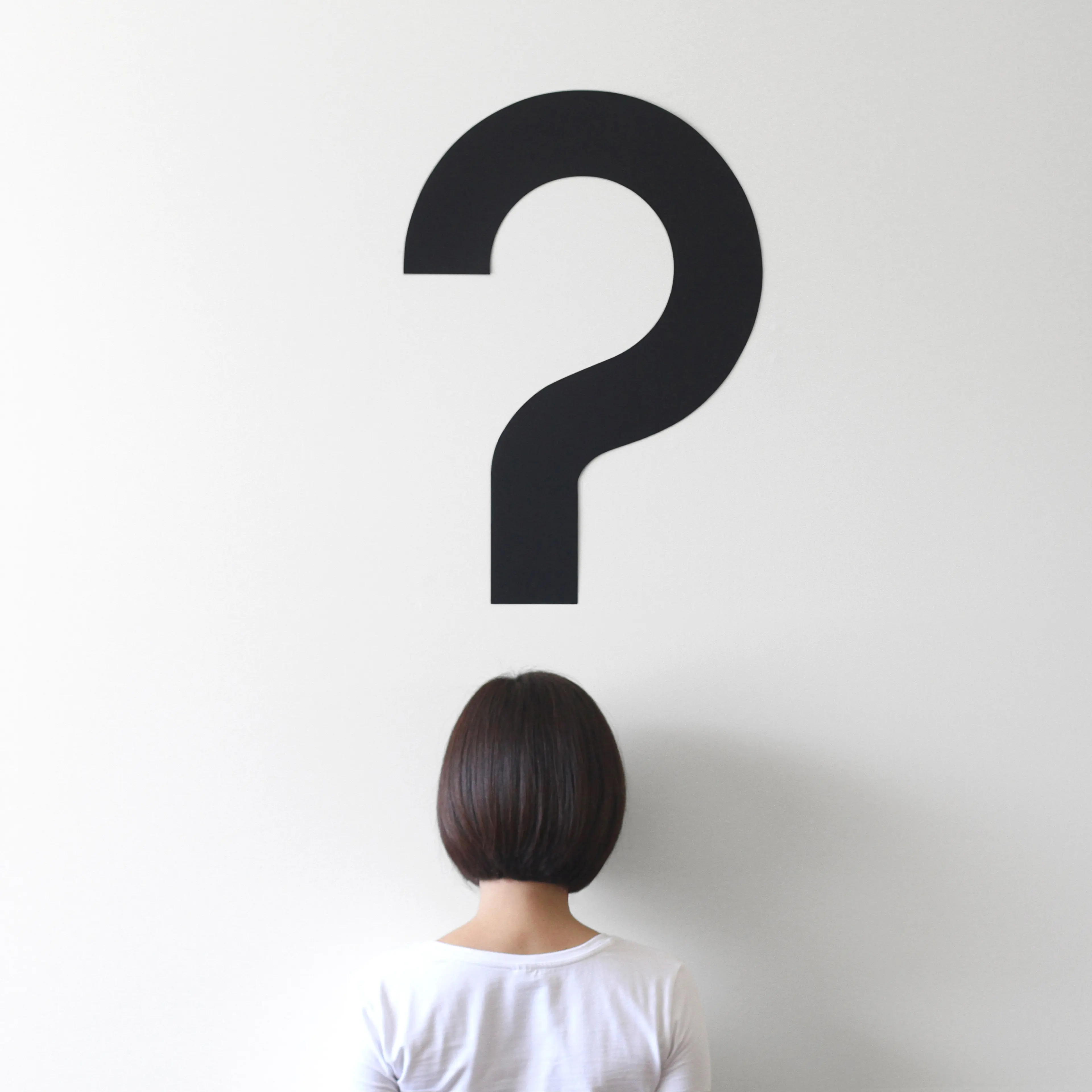 confusion 3 question mark mental health self betterment motto stock