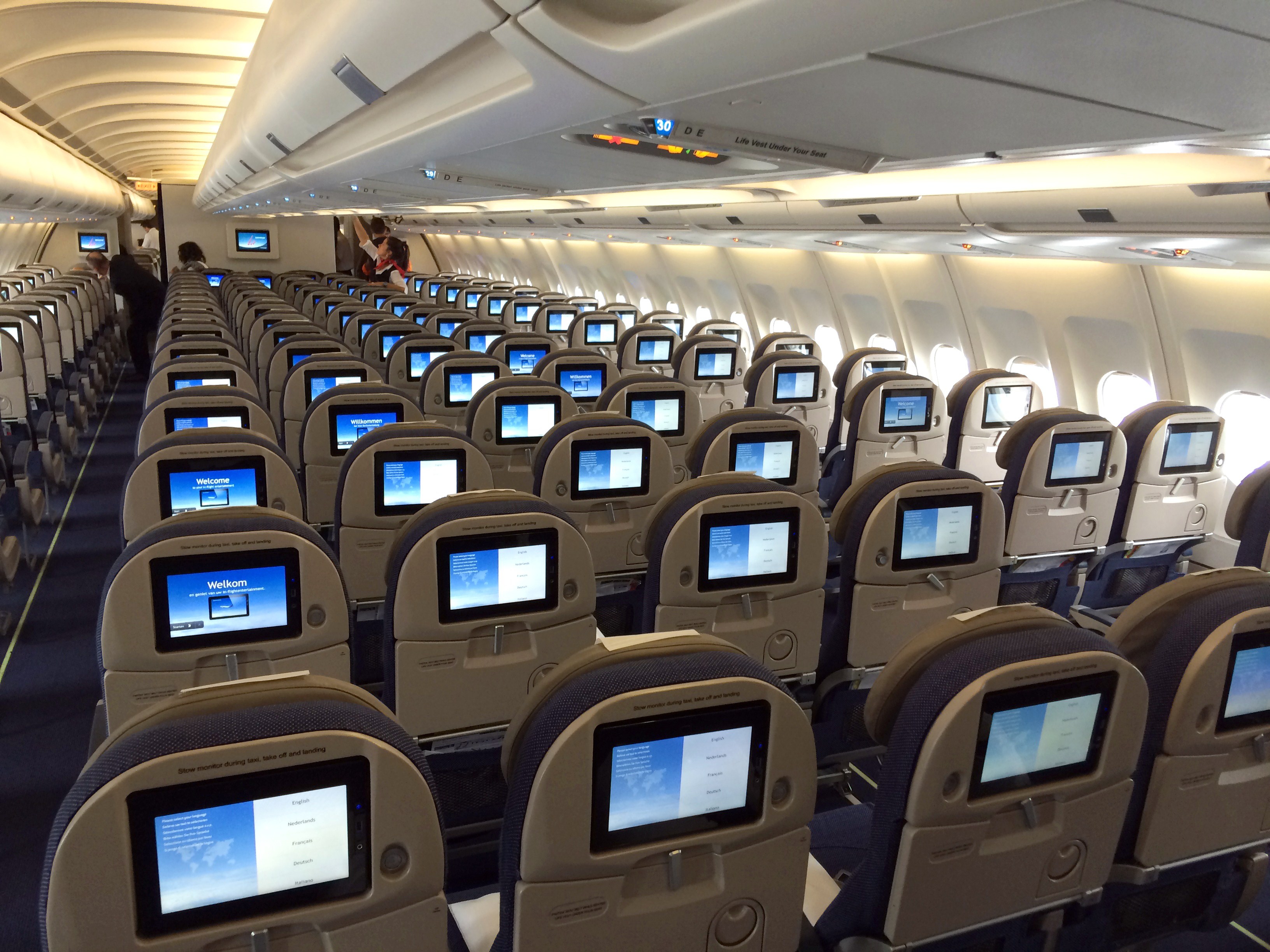 A Brussels Airlines plane bound for Monrovia at Brussels Airport in Brussels on Aug. 28, 2014.