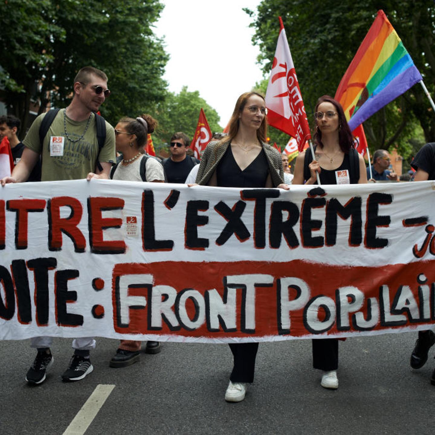 Thousands March In Toulouse In Pre-election Protest Against Far Right