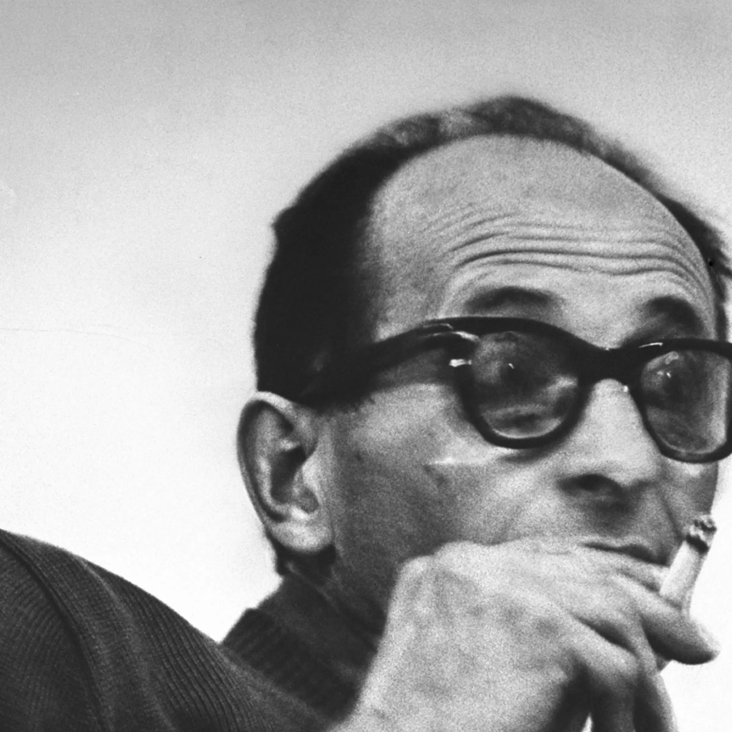 Adolf Eichmann awaits trial in Israel, 1961.