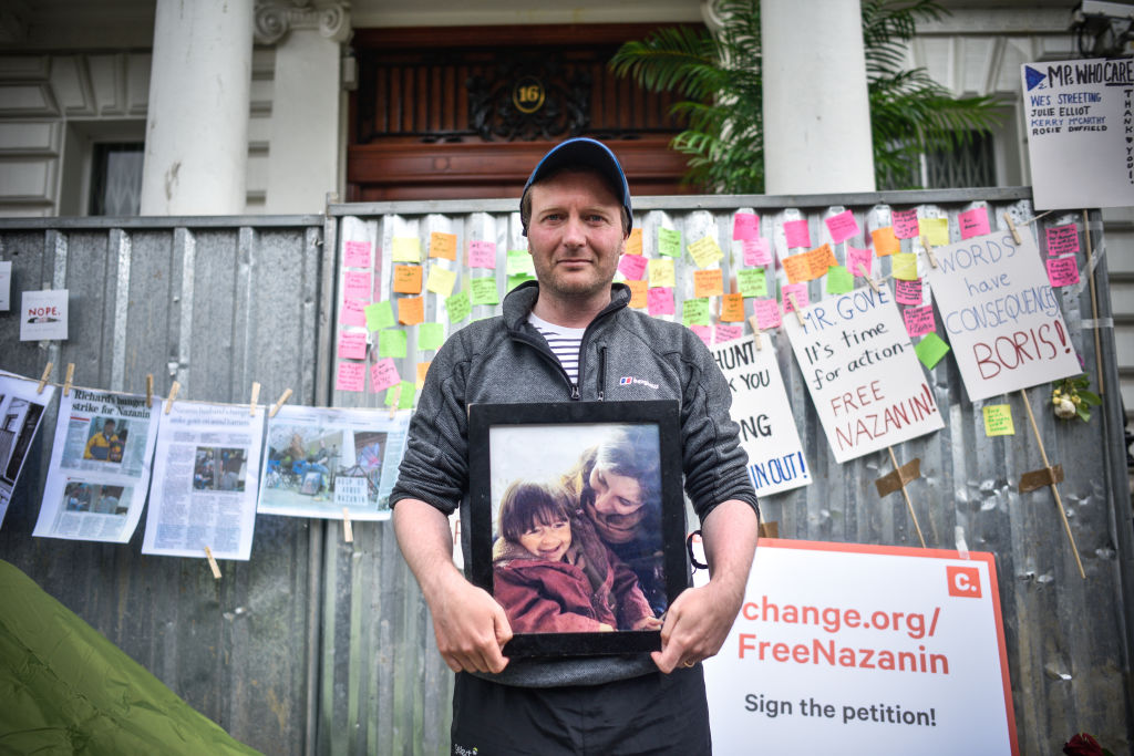 Husband Of Nazanin Zaghari-Ratcliffe Keeps Vigil At Iranian Embassy In London
