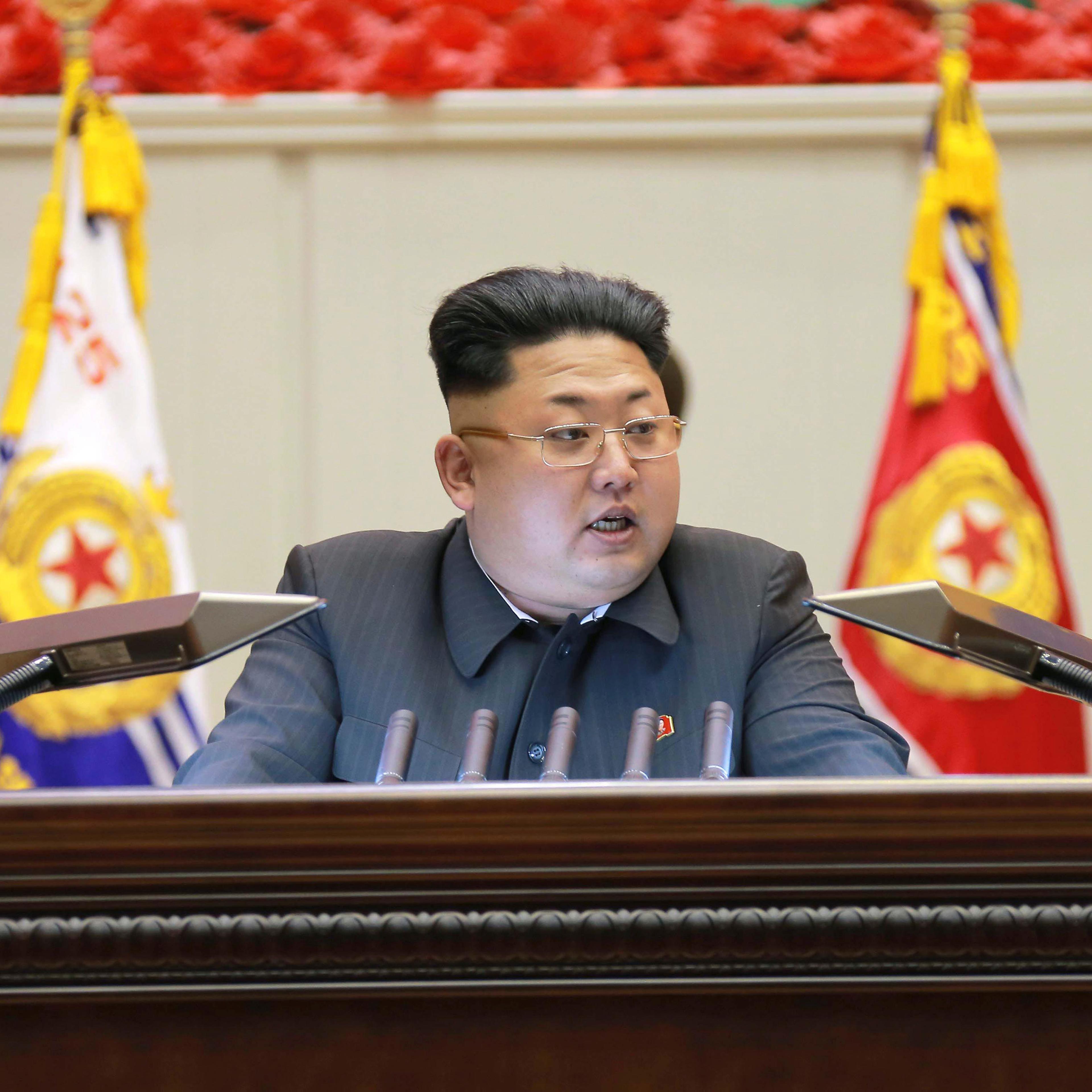 North Korea's leader Kim attends a meeting of KPA battalion commanders and political instructors in this undated photo released by KCNA in Pyongyang
