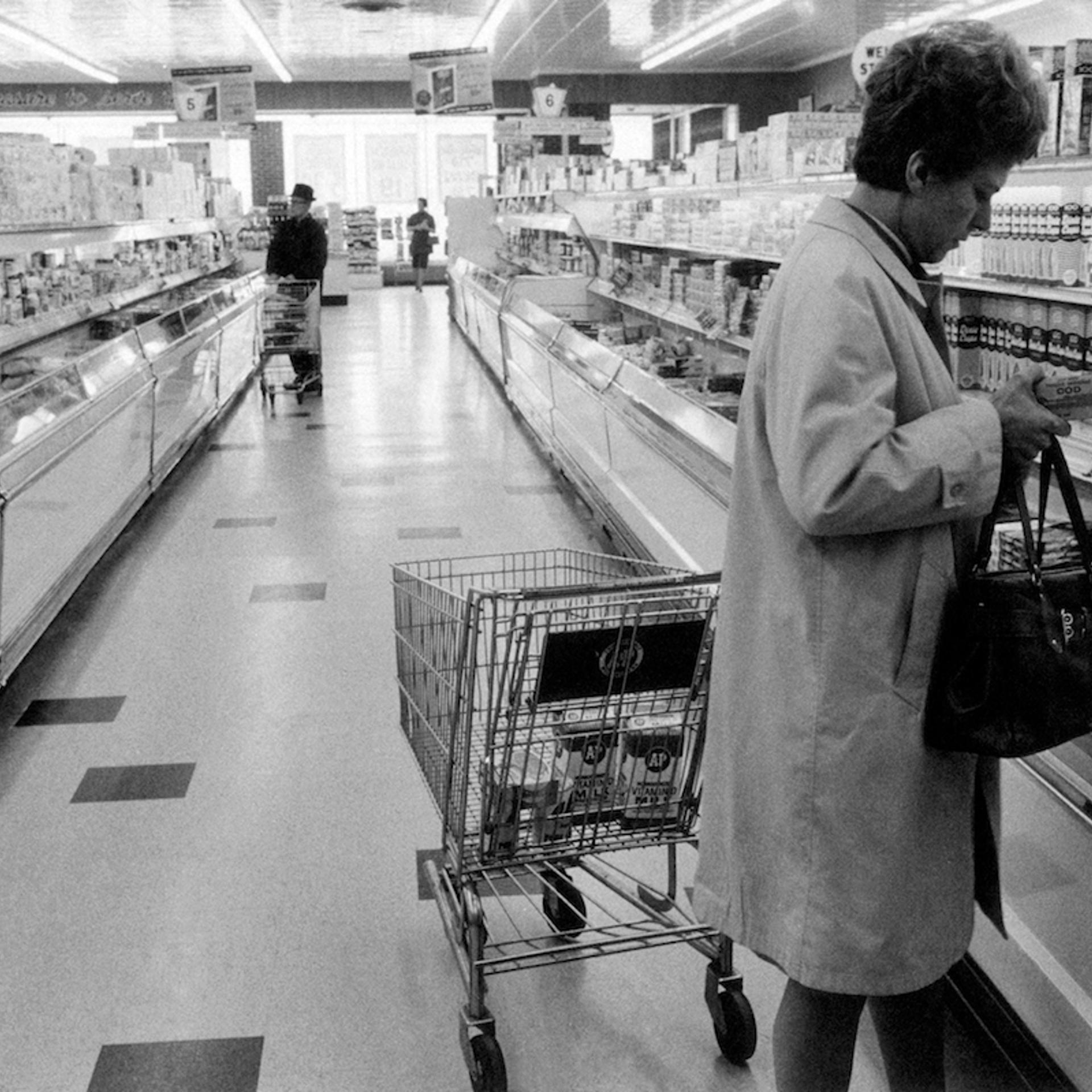 Woman shopping at the supermarket