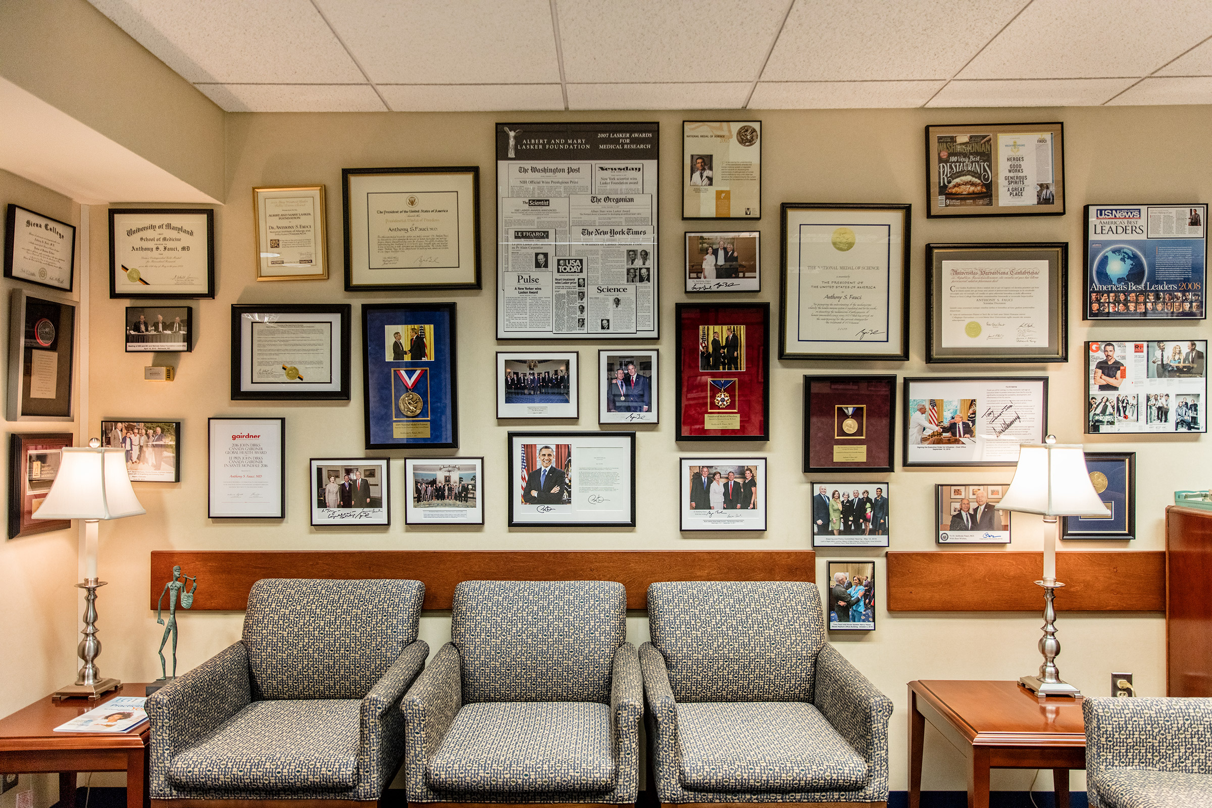 Dr. Anthony Fauci's office at the National Institutes of Health in Bethesda, Md. on September 10 2020. 