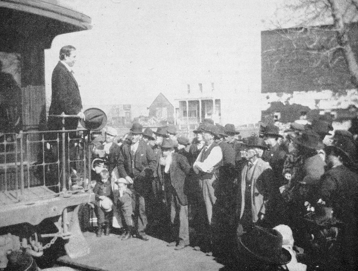 William J. Bryan Speaks On Campaign, 1896.