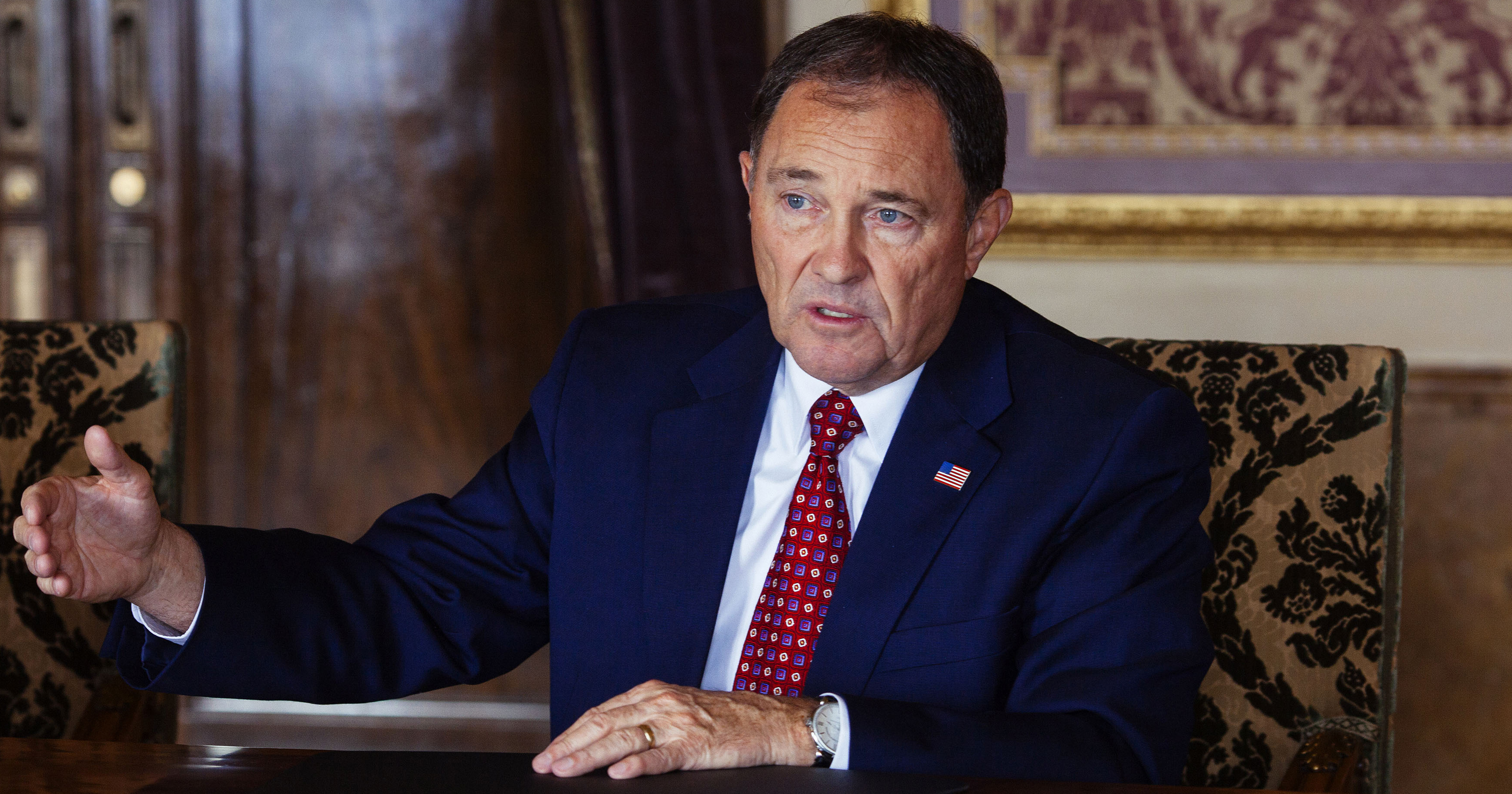 Gary Herbert, governor of Utah, speaks in Salt Lake City, Utah on Oct. 27, 2015.
