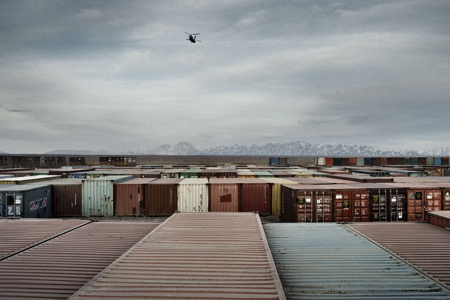 Forward Operating Base Shank, the logistical hub for American operations in Logar Province Afghanistan January 27 2013Hundreds of containers full of equipment are stacked in the yards of Forward Operating Base Shank, the logistical hub for American opera