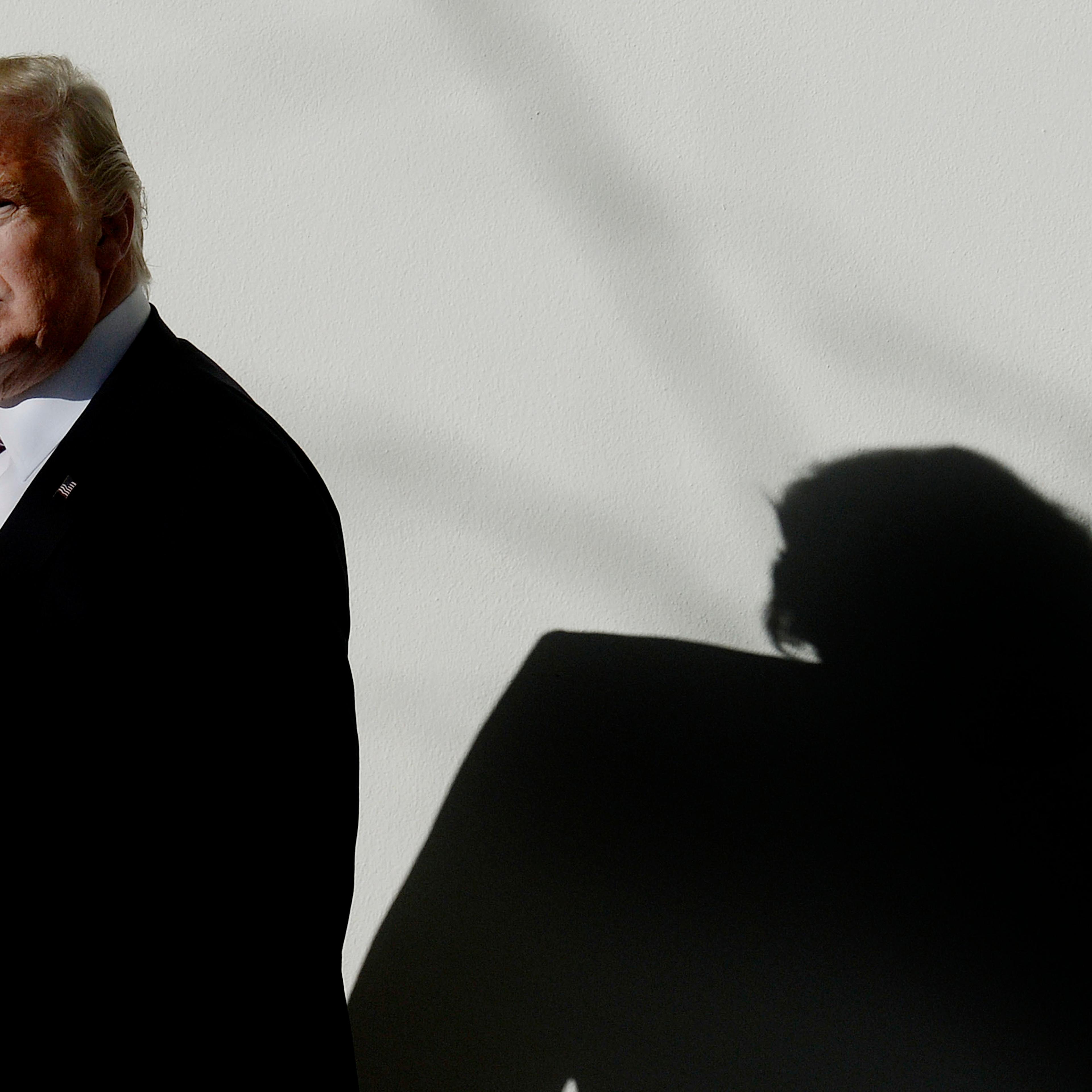 US President Donald Trump returns the White House . DC