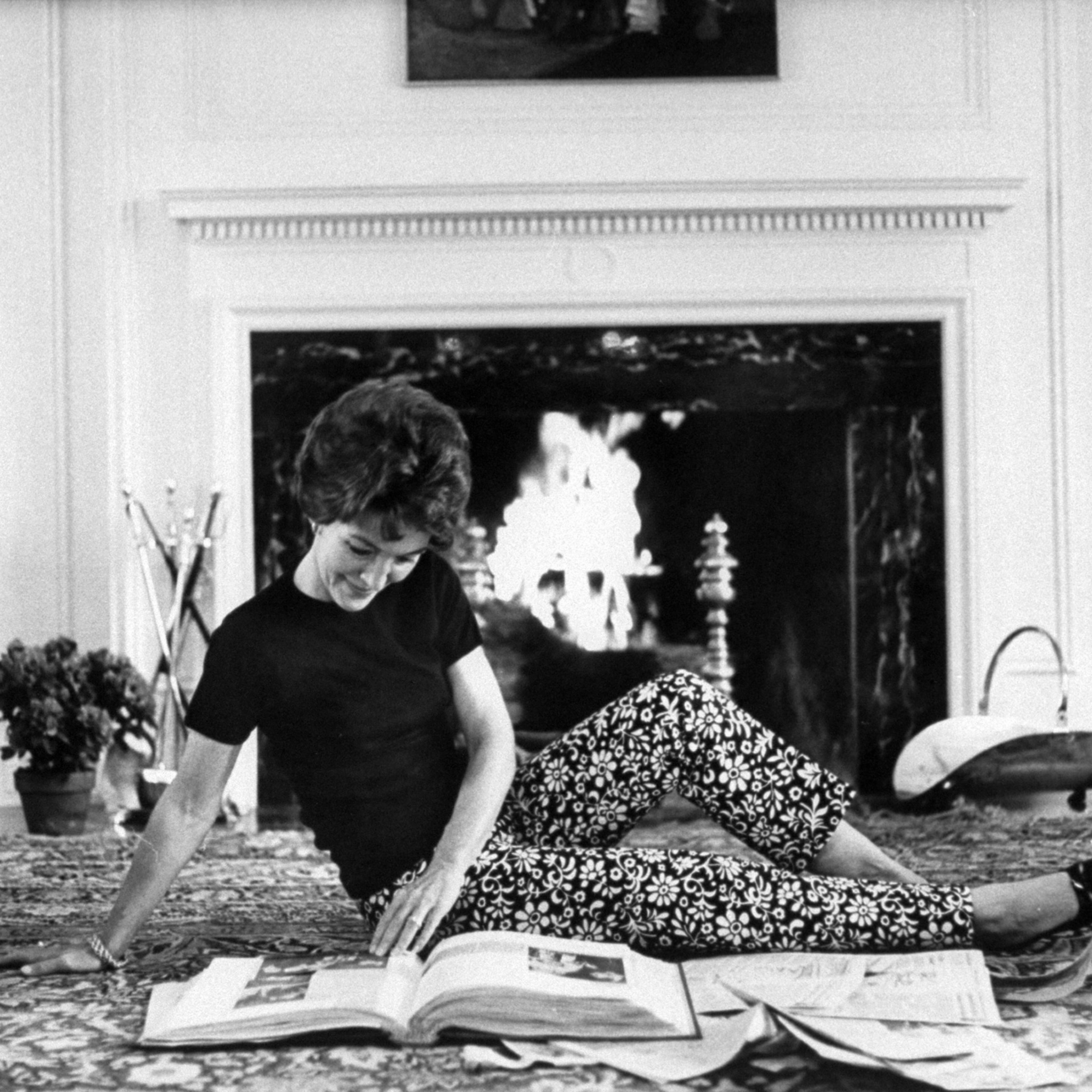 Nancy Reagan relaxing at home, 1967.