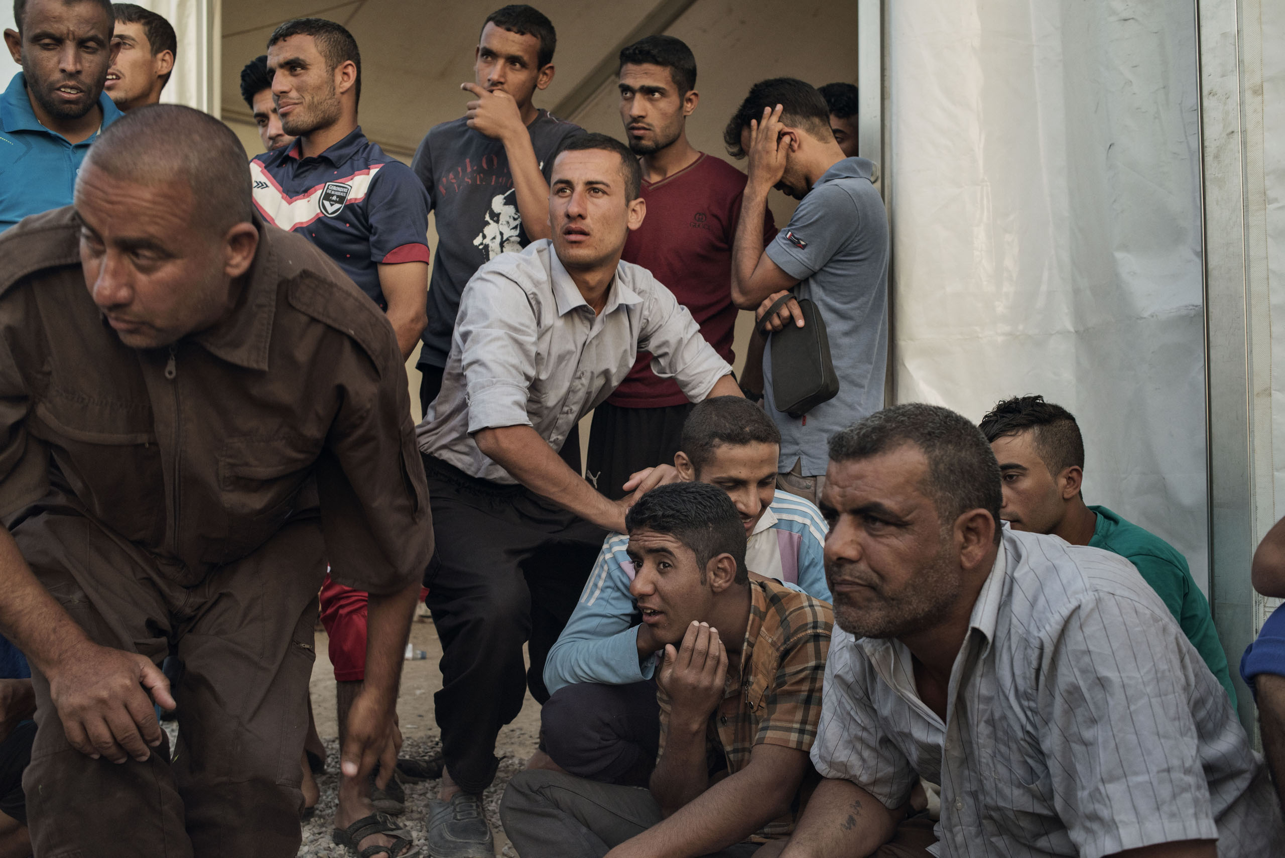 Displaced people in a camp outisde the Iraqi town of Makhmour, near the front line where the Iraqi Army is fighting the Islamic State (ISIS). According to the U.N., at least 3.4 million people have been displaced in Iraq since Jan. 2014.