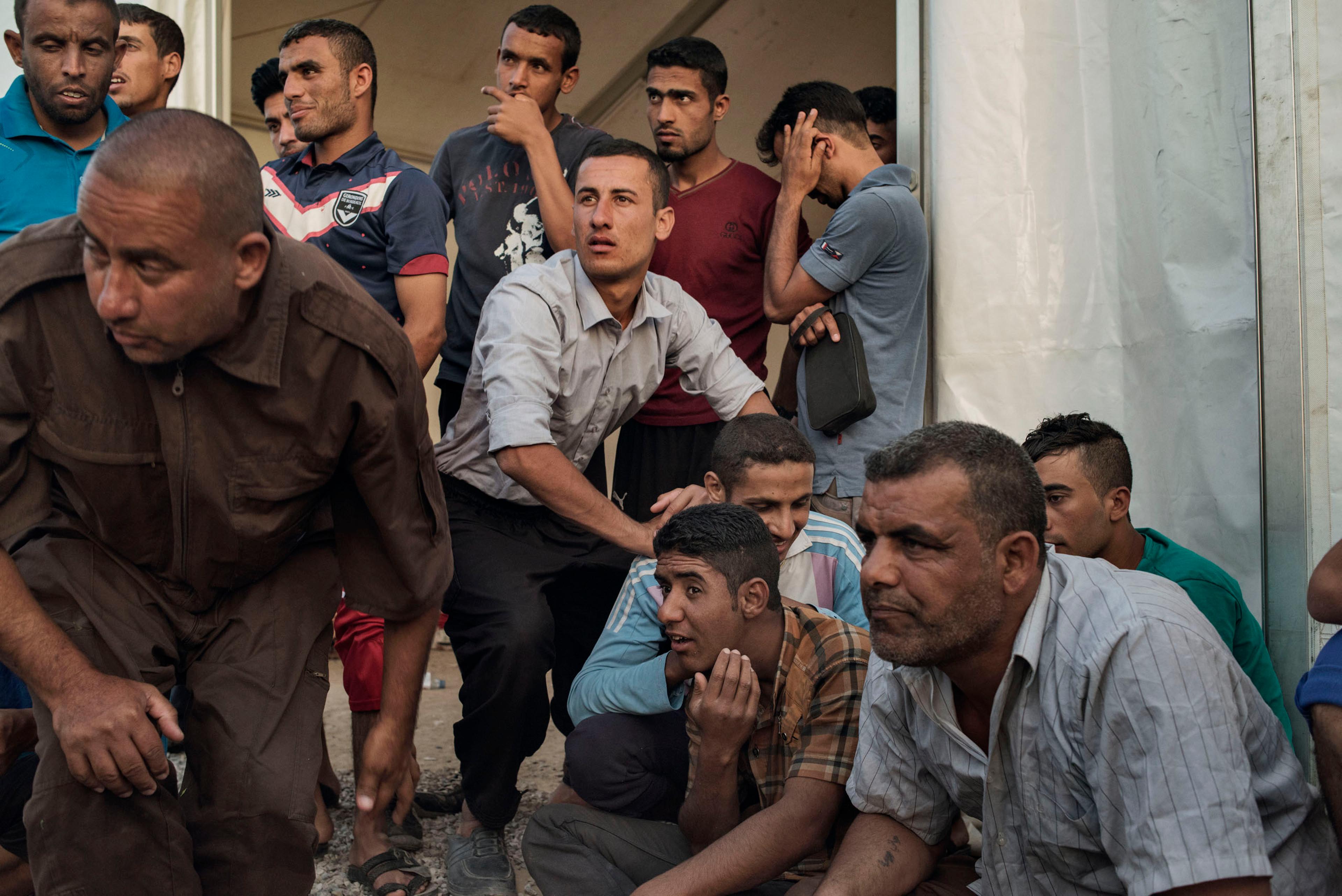 Displaced people in a camp outisde the Iraqi town of Makhmour, near the front line where the Iraqi Army is fighting the Islamic State (ISIS). According to the U.N., at least 3.4 million people have been displaced in Iraq since Jan. 2014.
