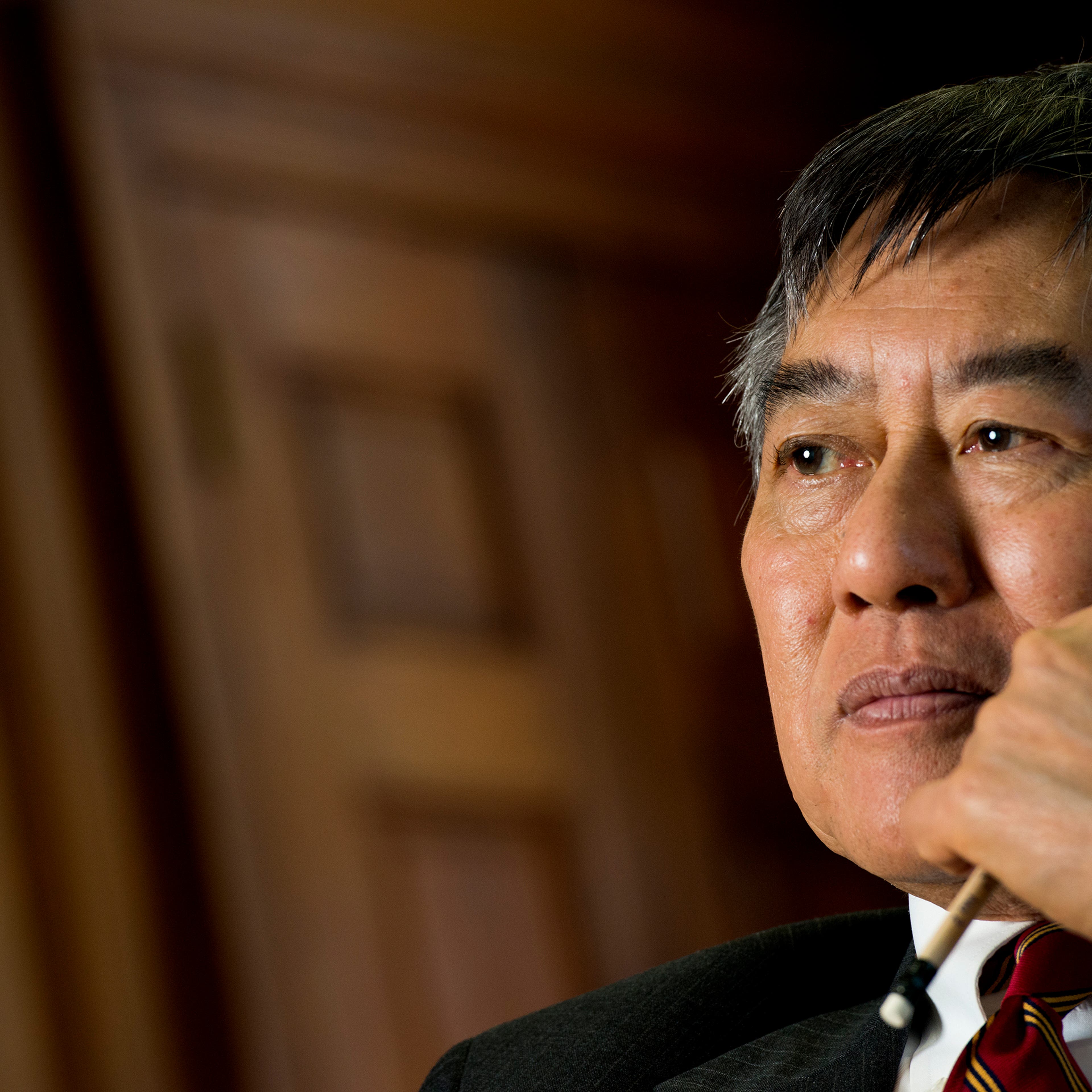 University of Maryland President Wallace Loh in College Park, MD on April 10, 2014.