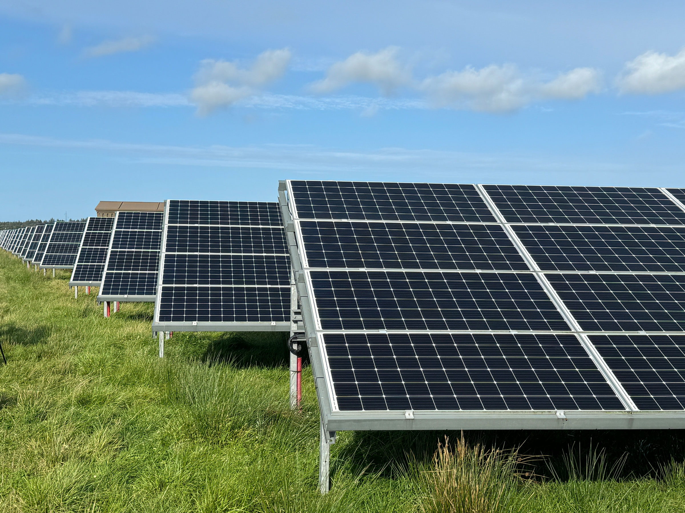 Photoelectric modules at a solar farm