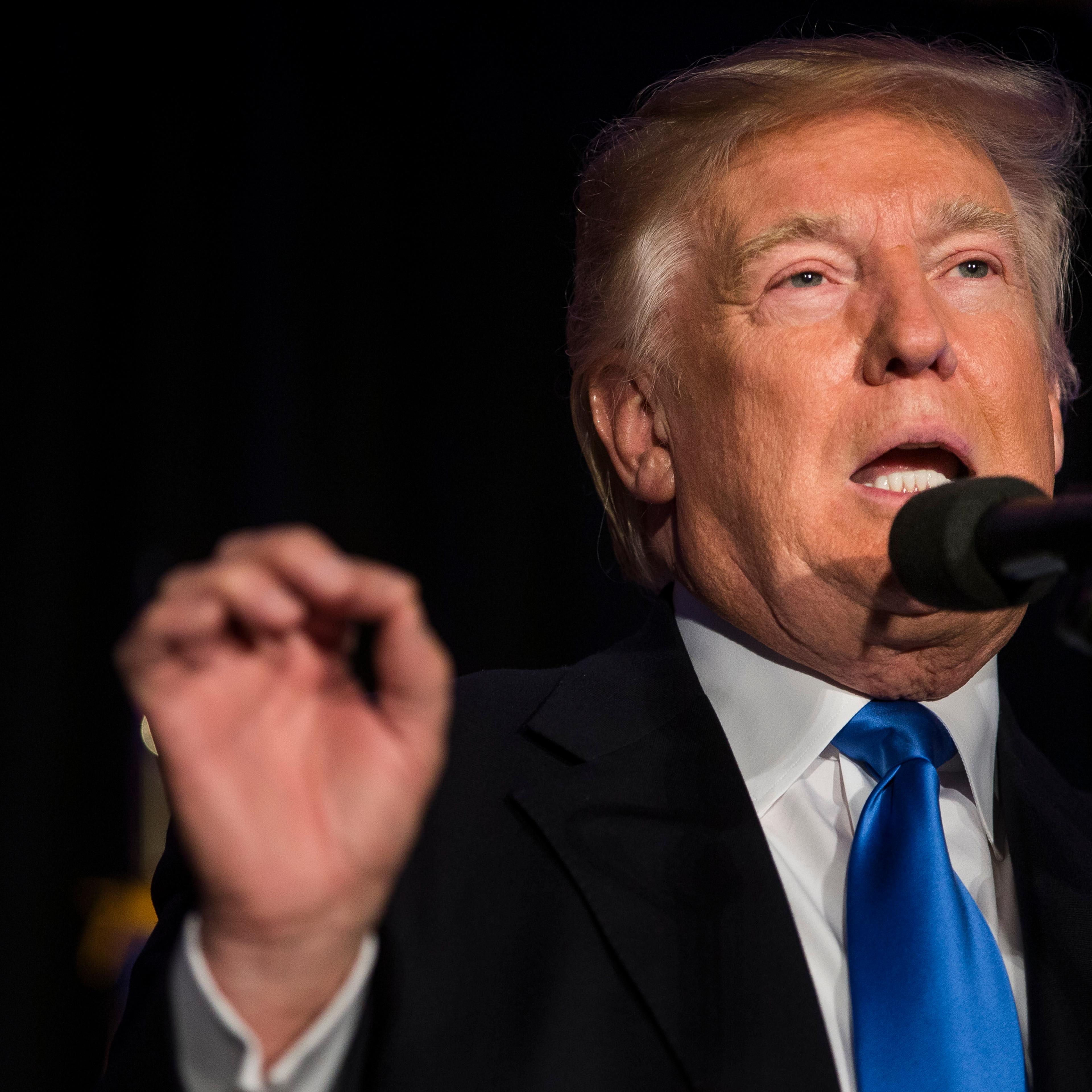 Donald Trump Campaigns In New Hampshire