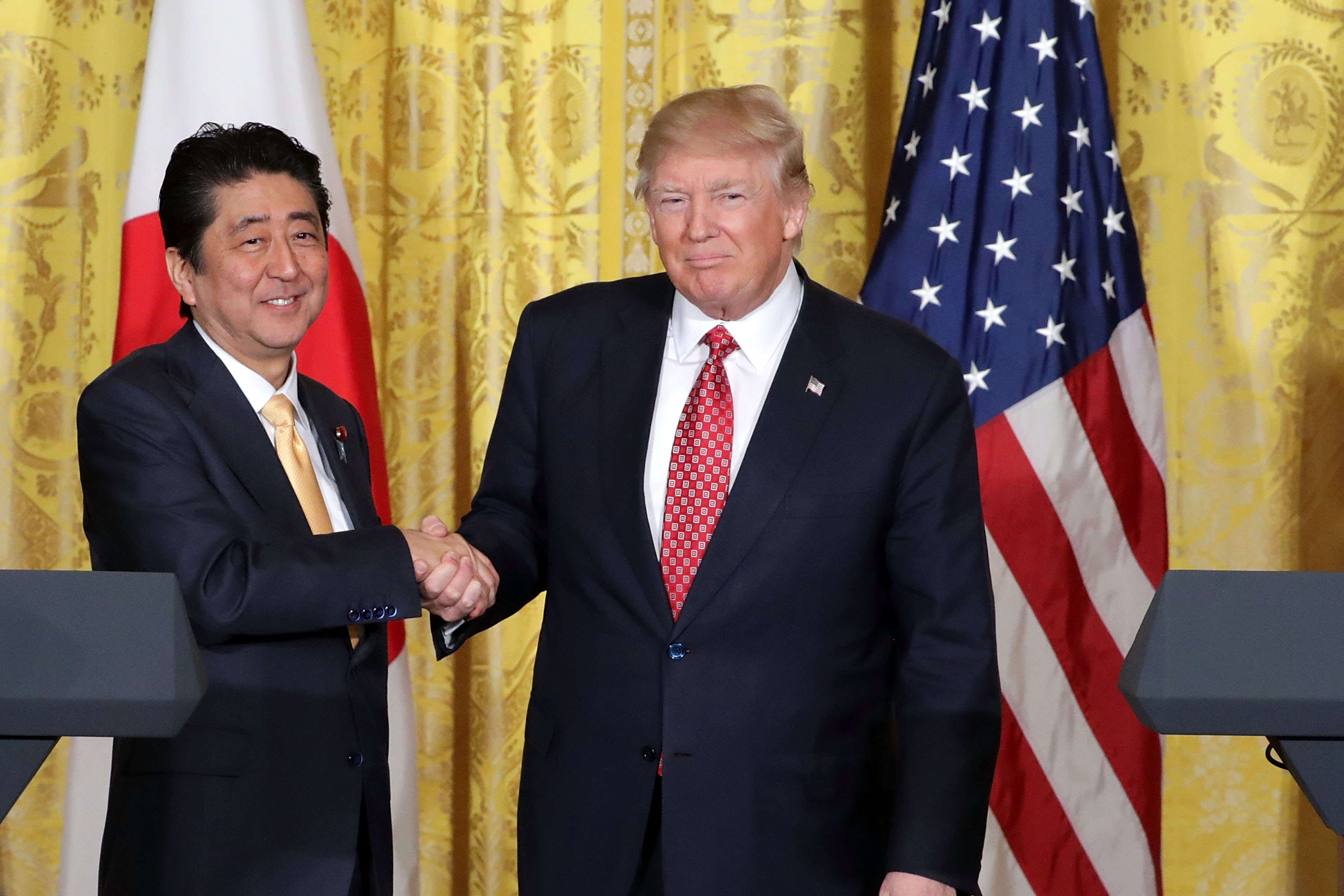 President Trump Holds Joint Press Conference With Japanese PM Shinzo Abe