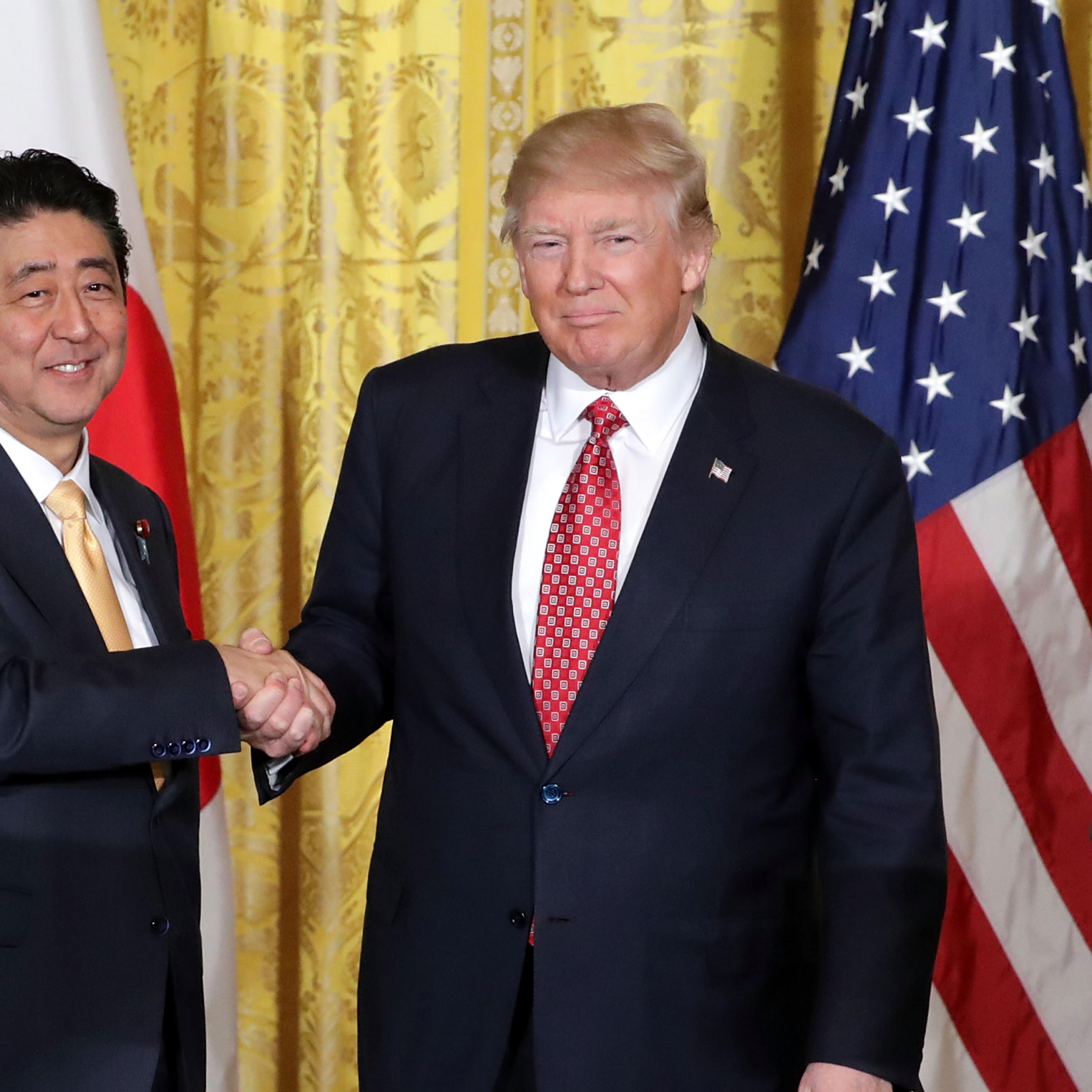 President Trump Holds Joint Press Conference With Japanese PM Shinzo Abe