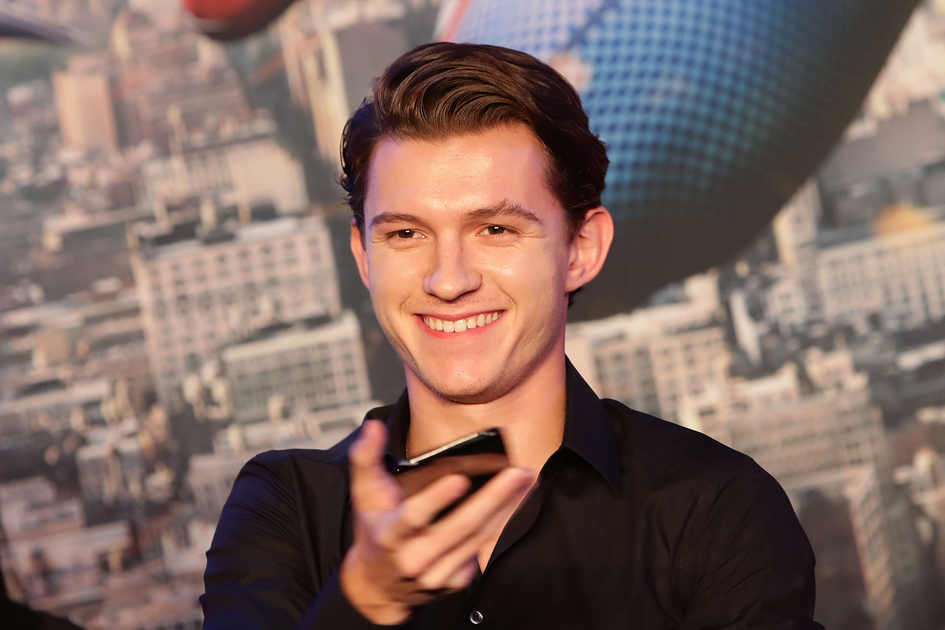 Tom Holland attends the 'Spider-Man: Homecoming' press conference on July 3, 2017 in Seoul, South Korea.