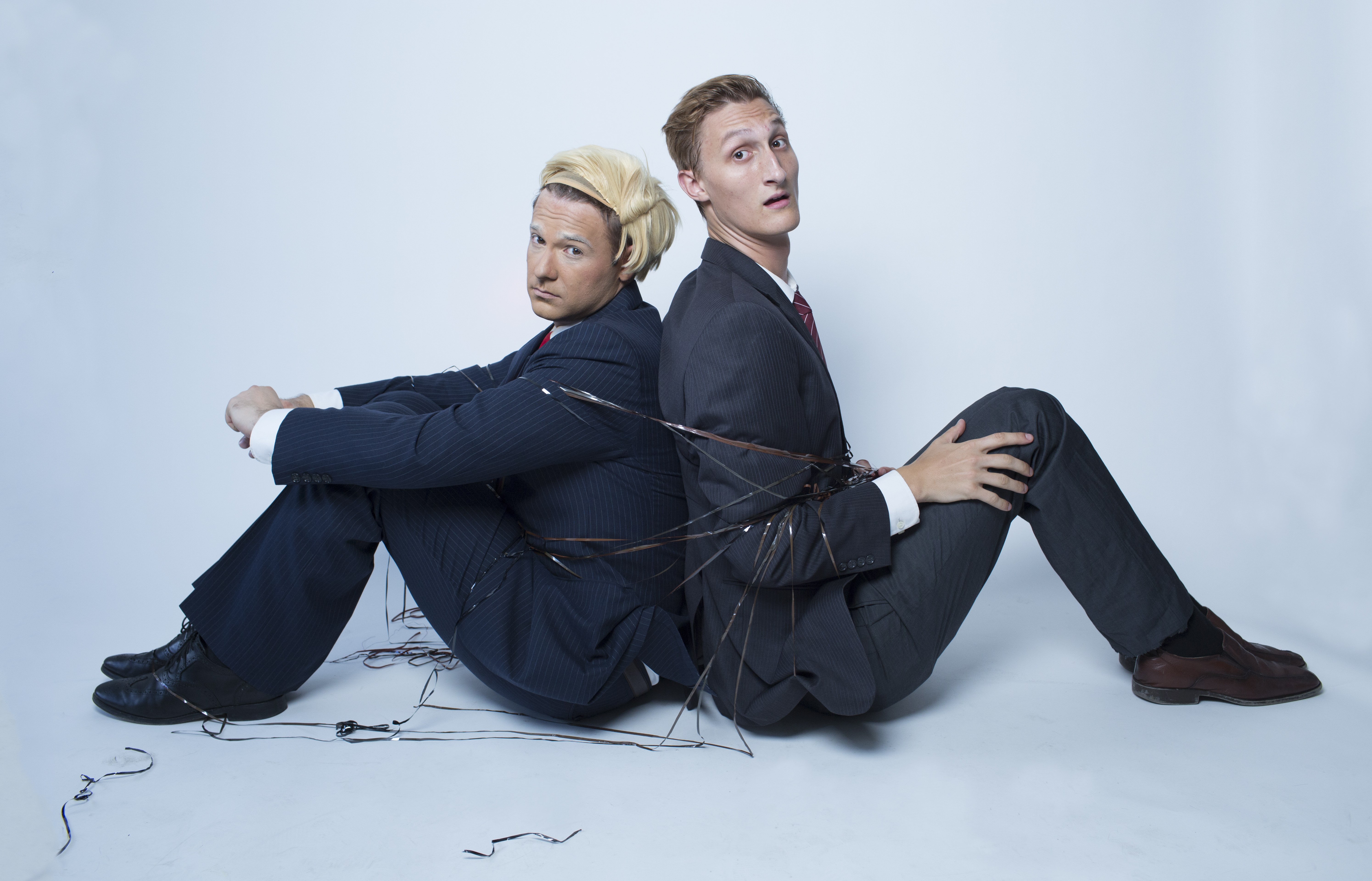 Zach Tomasovic and Nate McLeod as Donald Trump and Jared Kushner in Trumpus Interruptus