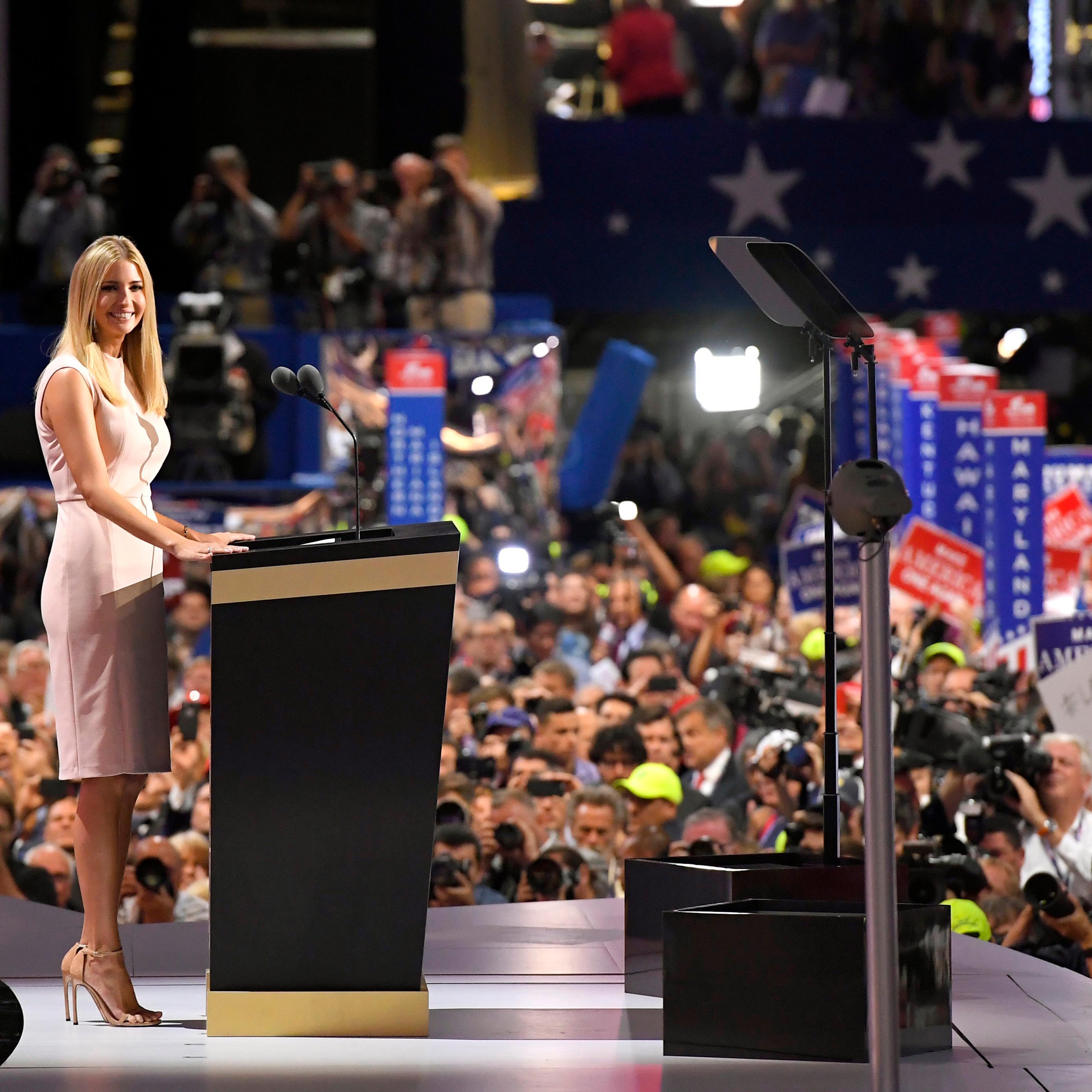 Ivanka Trump, daughter of Donald J. Trump, speaks during the final day of the Republican National Convention in Cleveland, Thursday, July 21, 2016.
