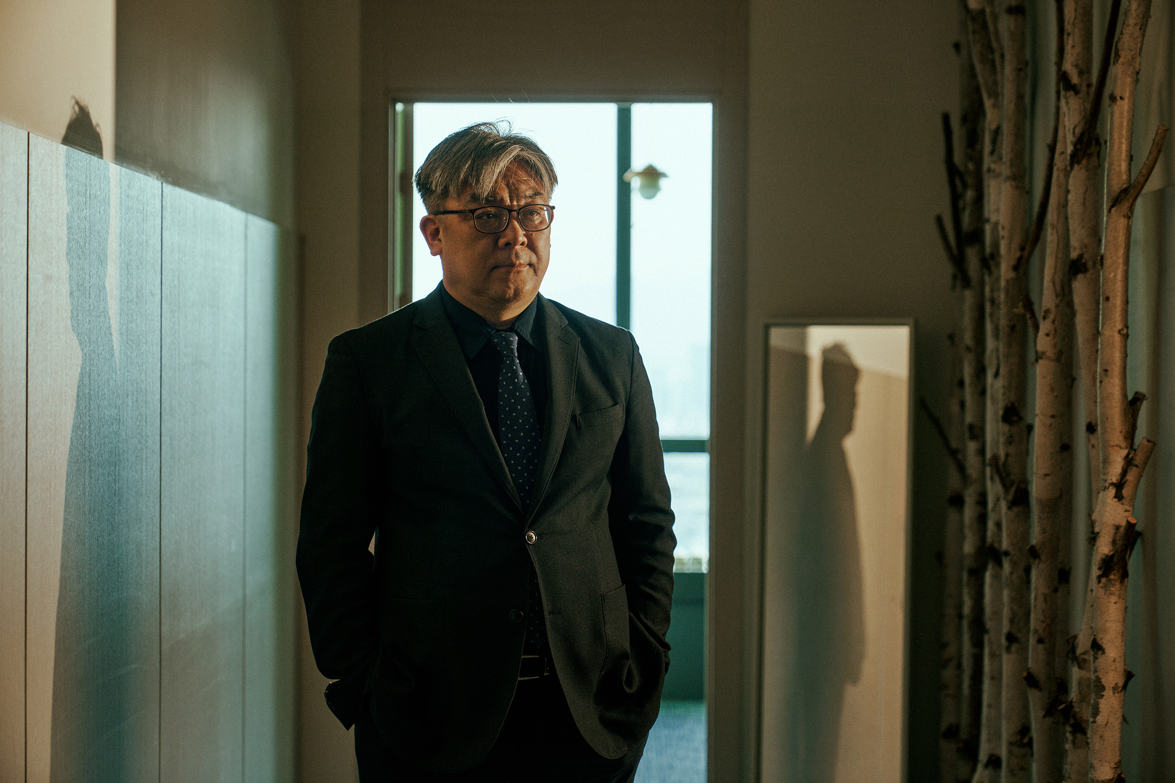 Dr. Kim Hyun-soo, Director of Seoul Suicide Prevention Center, at his workplace on April 9, 2024.