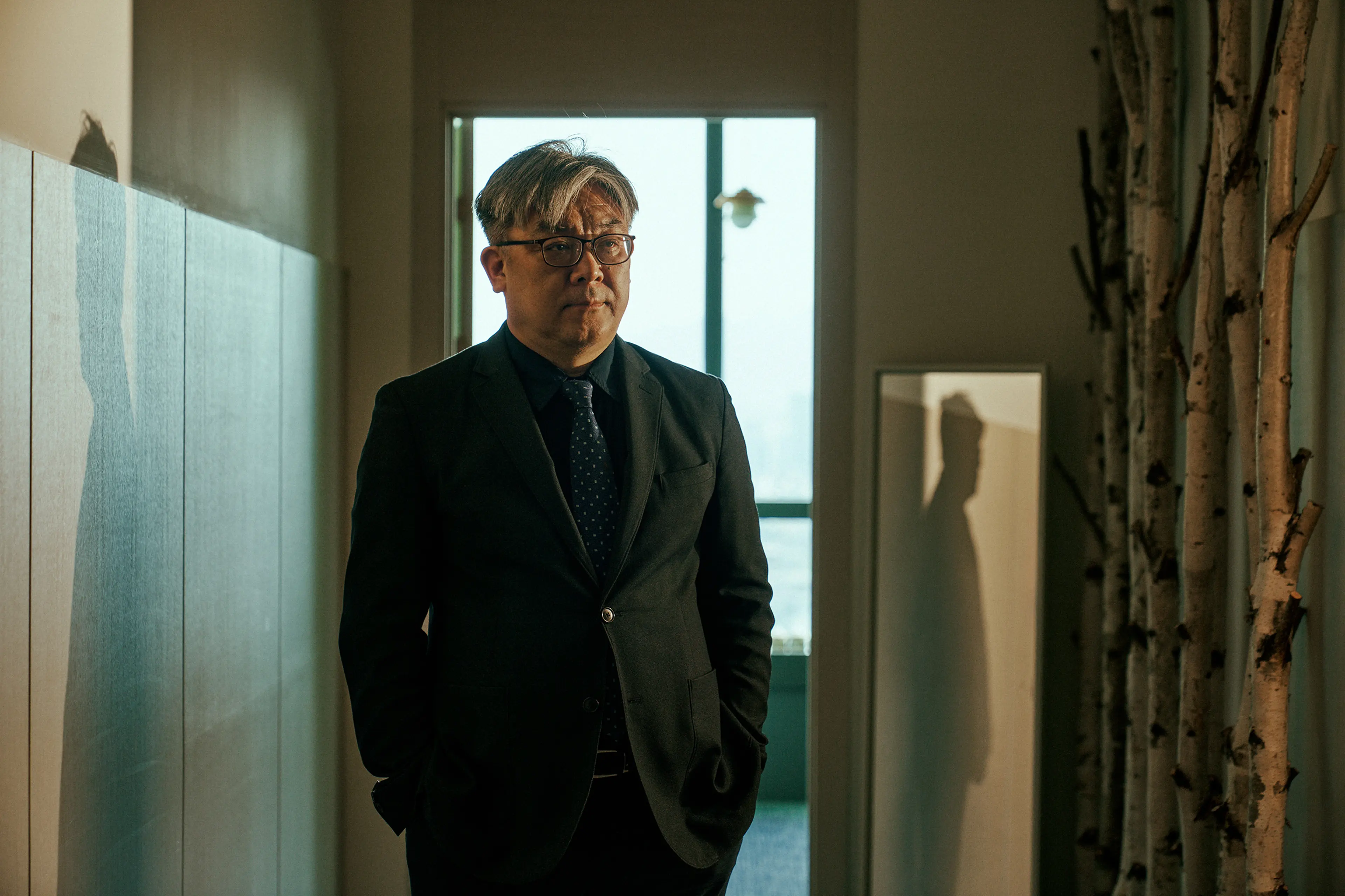 Dr. Kim Hyun-soo, Director of Seoul Suicide Prevention Center, at his workplace on April 9, 2024.