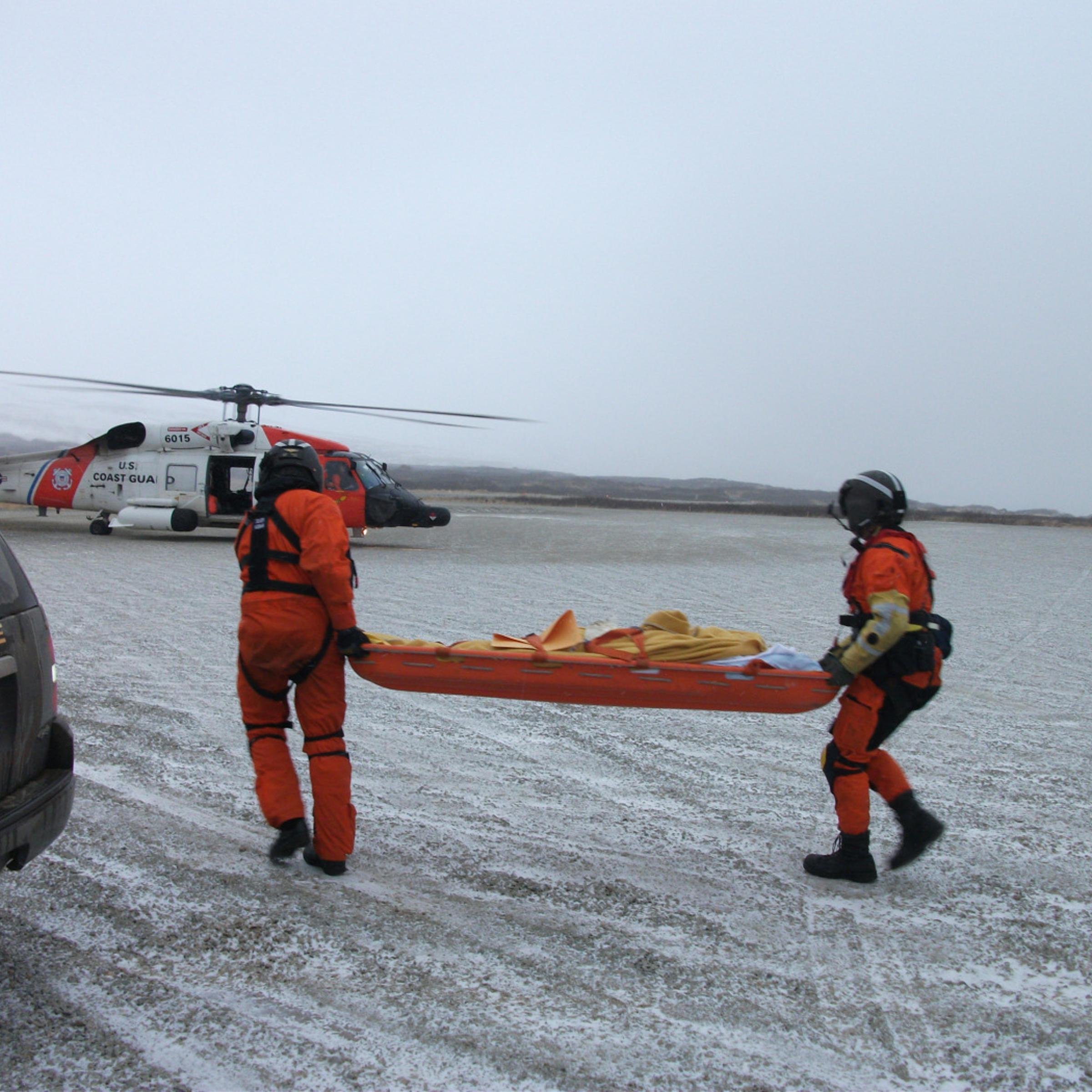 An emergency medical evacuation at the King Cove airstrip