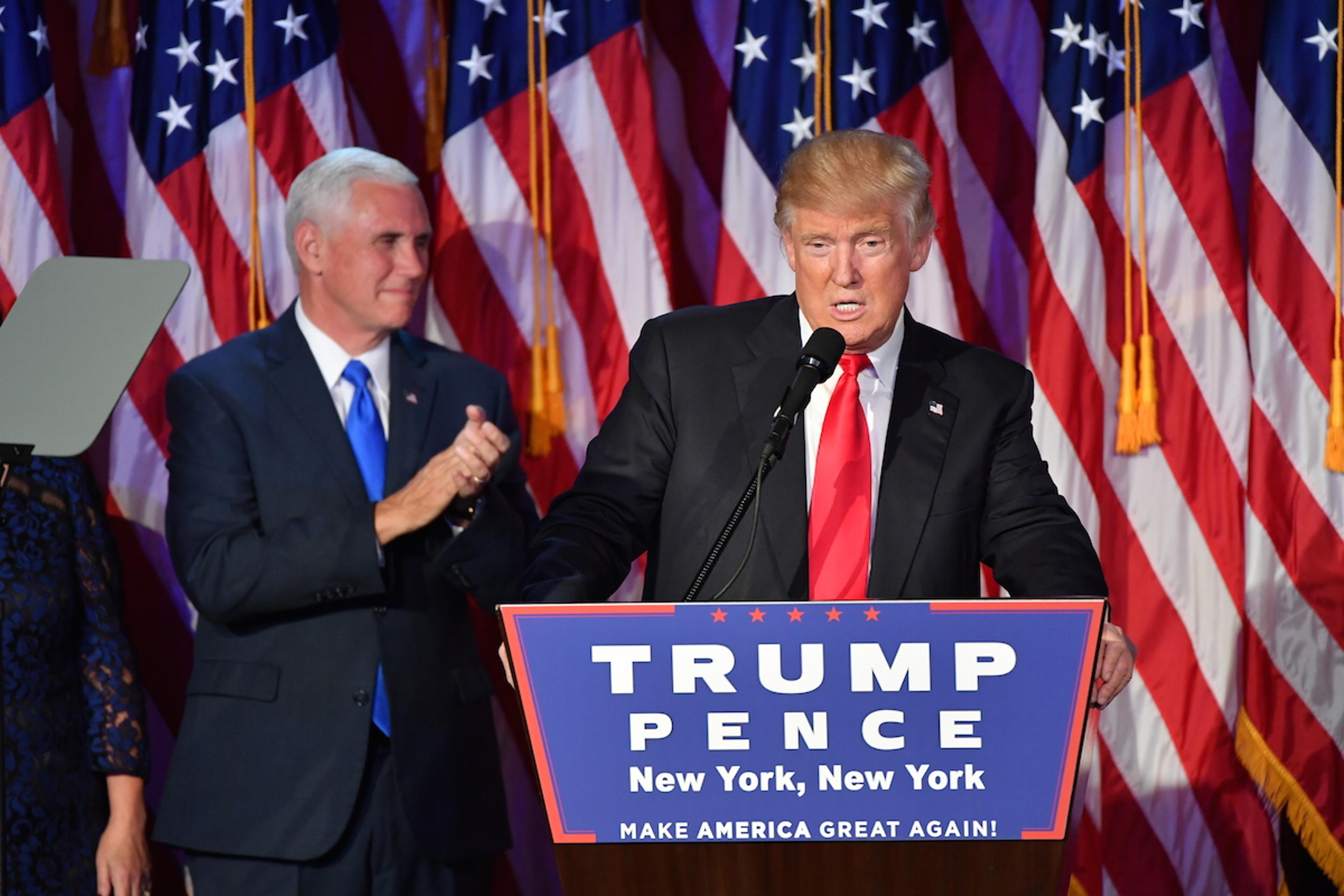 Donald Trump Holds Election Night Event New York City